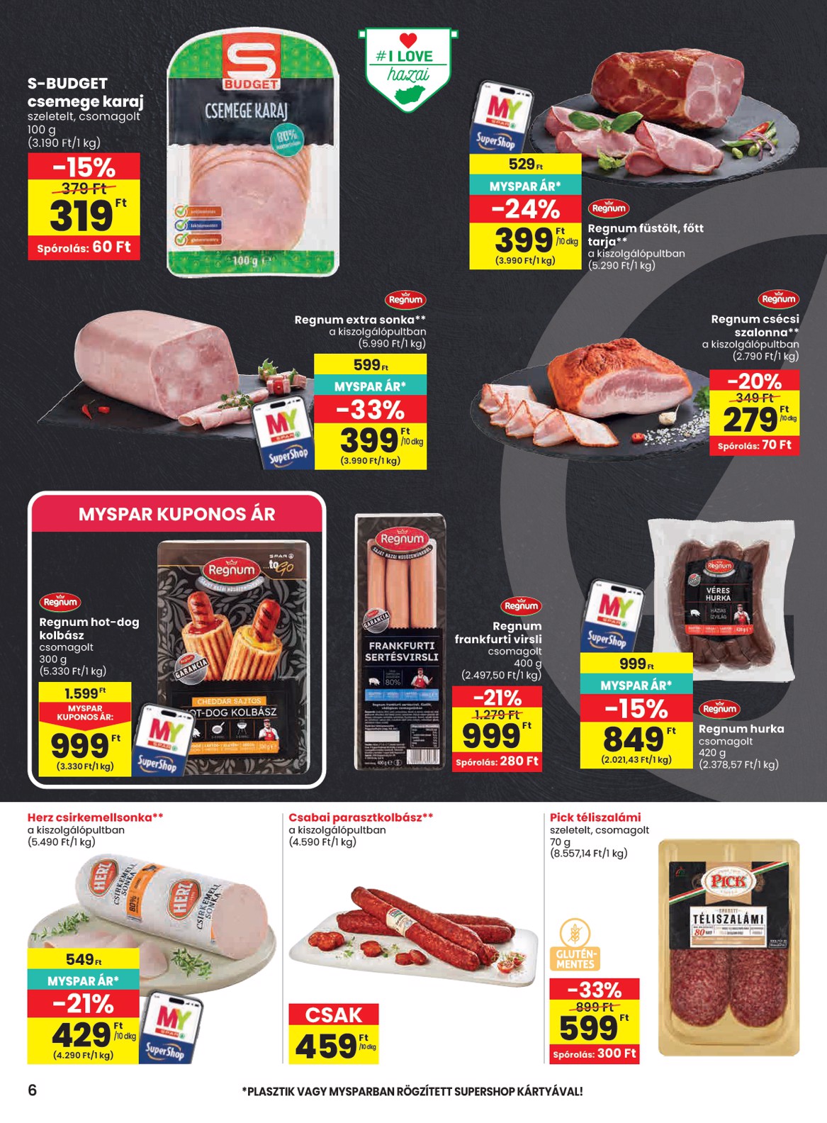 spar - SPAR hirdetmény a következő hétre csütörtöktől 2026.10.29.-tól szerdától 2026.11.04.-ig - page: 6