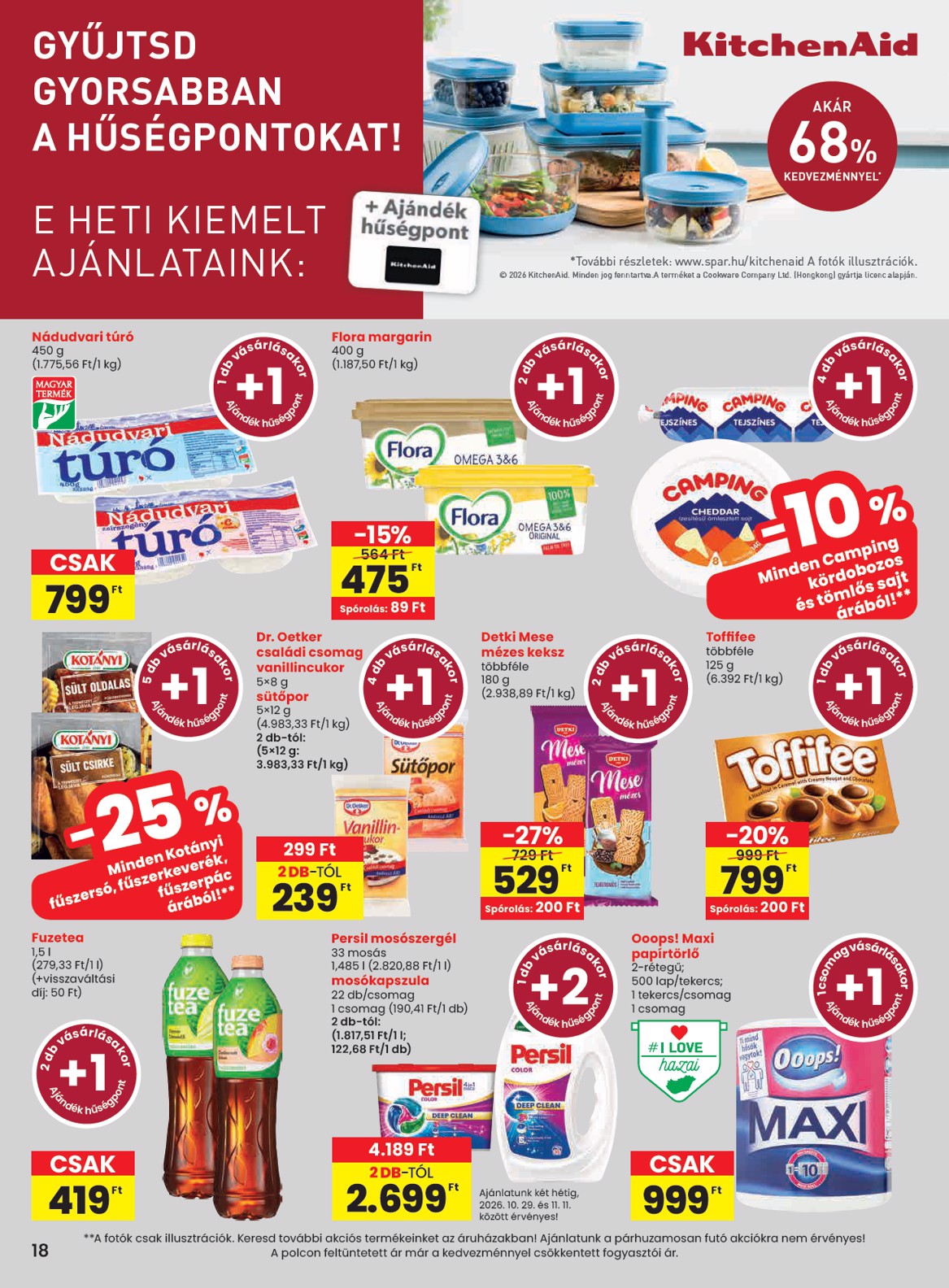 spar - SPAR hirdetmény a következő hétre csütörtöktől 2026.10.29.-tól szerdától 2026.11.04.-ig - page: 18