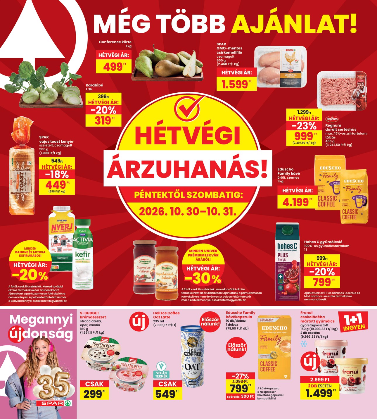 spar - INTERSPAR hirdetmény a következő hétre csütörtöktől 2026.10.29.-tól szerdától 2026.11.04.-ig - page: 20