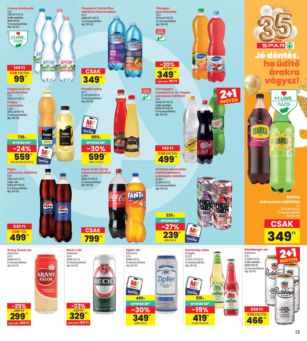 spar - INTERSPAR hirdetmény a következő hétre csütörtöktől 2026.10.29.-tól szerdától 2026.11.04.-ig - page: 13