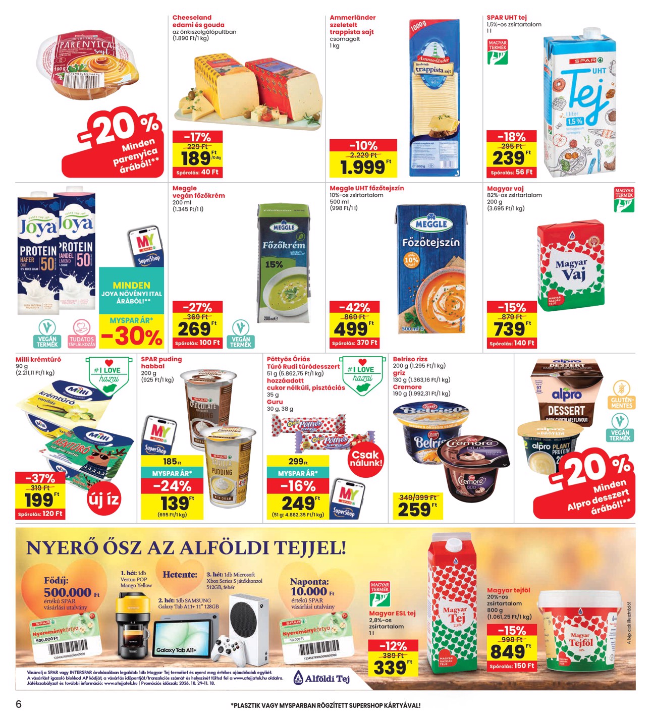 spar - INTERSPAR hirdetmény a következő hétre csütörtöktől 2026.10.29.-tól szerdától 2026.11.04.-ig - page: 6