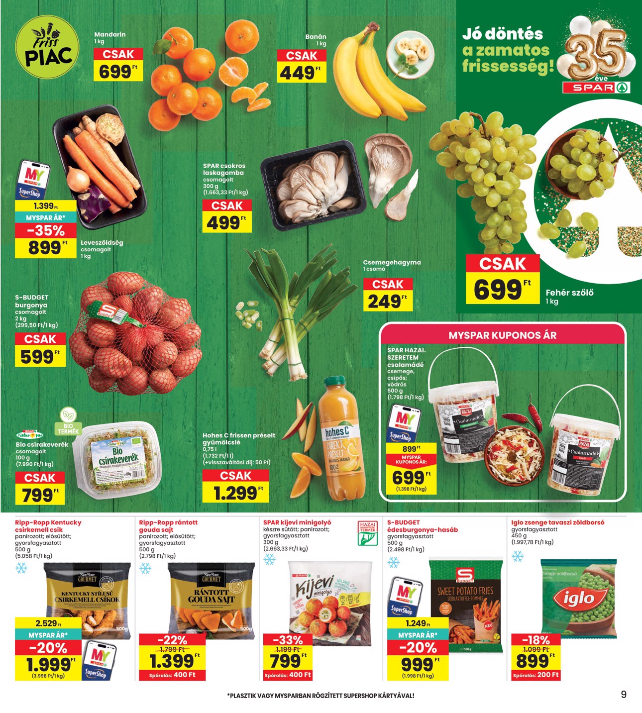 spar - INTERSPAR hirdetmény a következő hétre csütörtöktől 2026.10.29.-tól szerdától 2026.11.04.-ig - page: 9