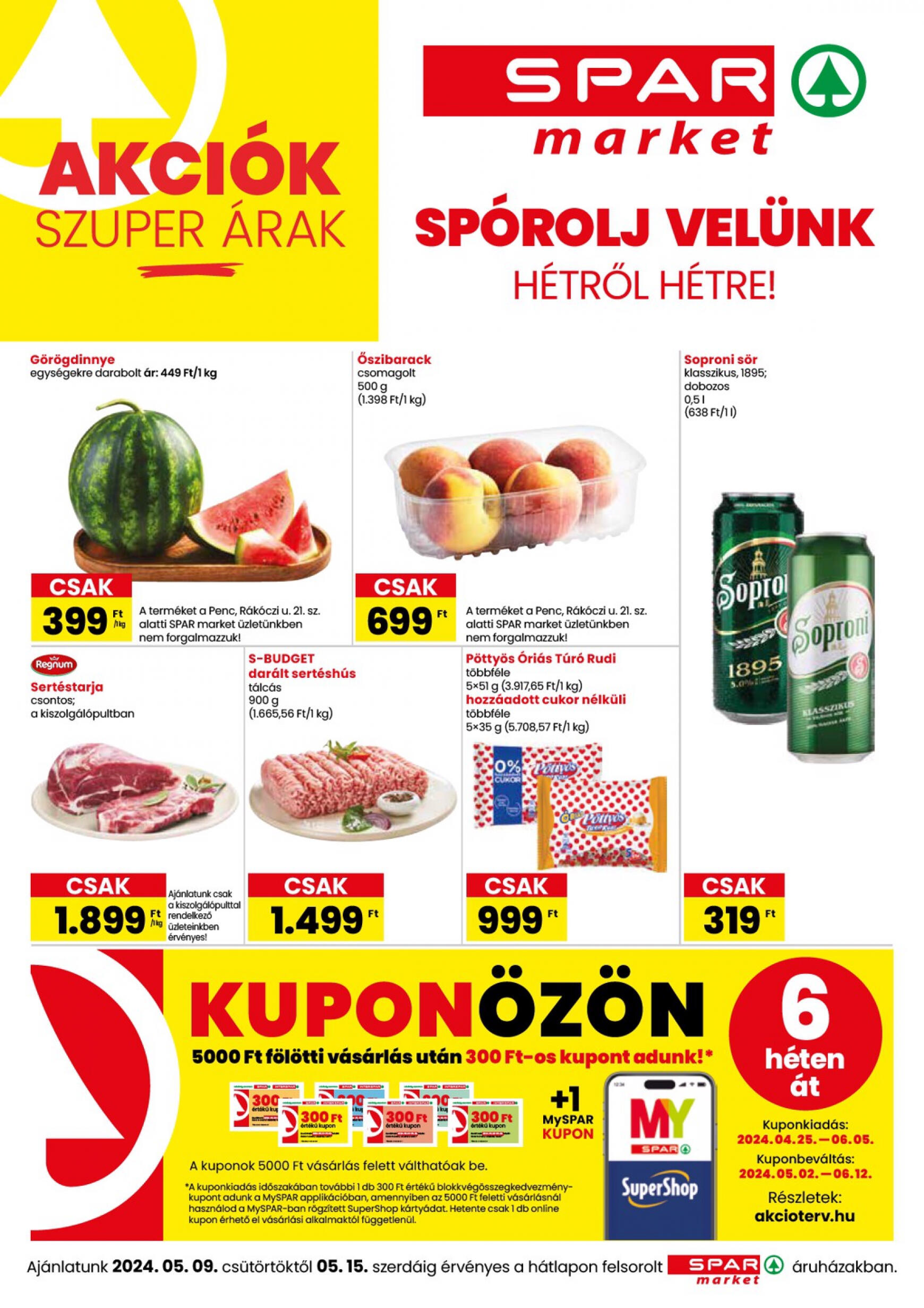 spar - Aktuális újság SPAR - market 05.09. - 05.15. - page: 1