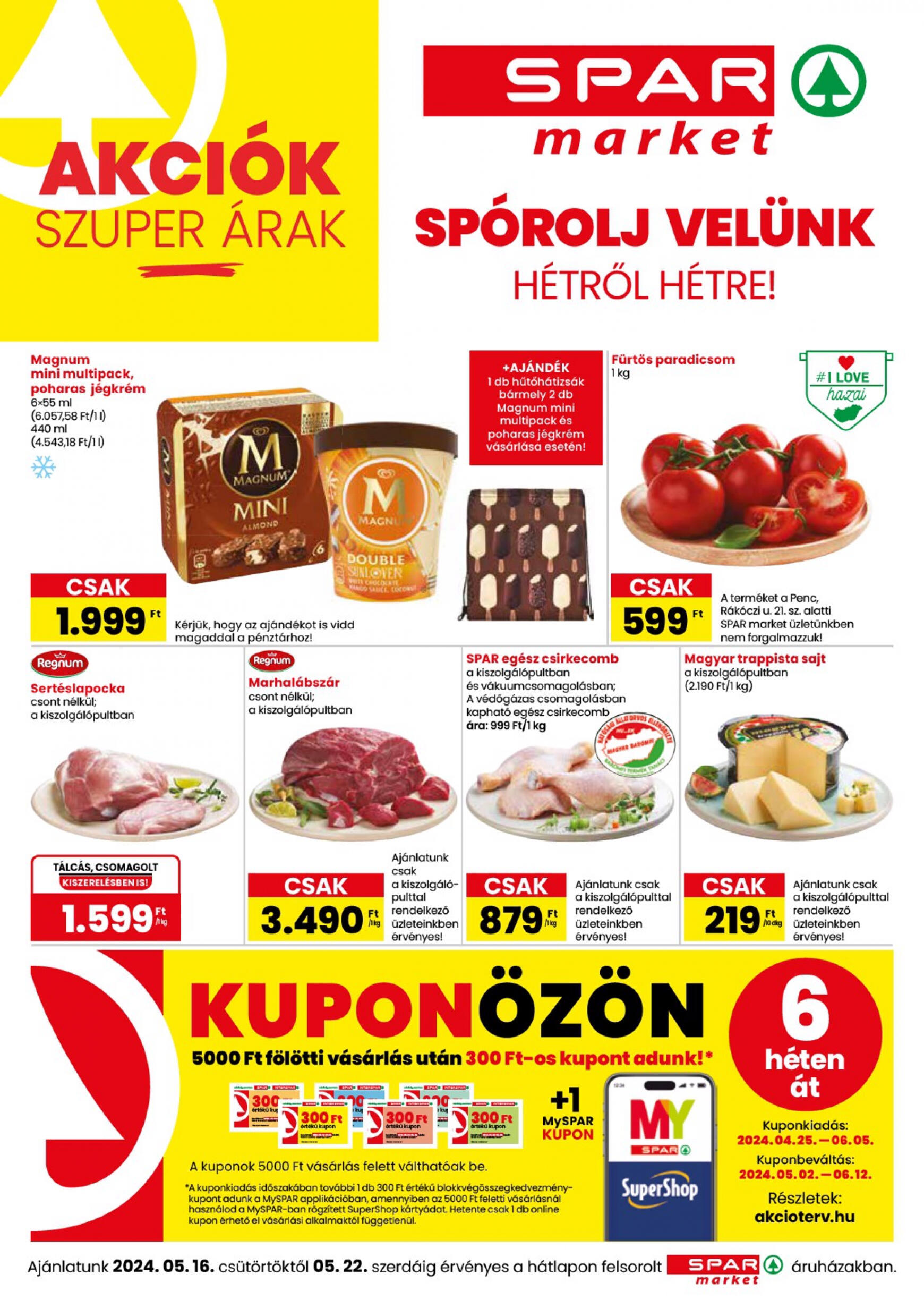 spar - Aktuális újság SPAR - market 05.16. - 05.22. - page: 1