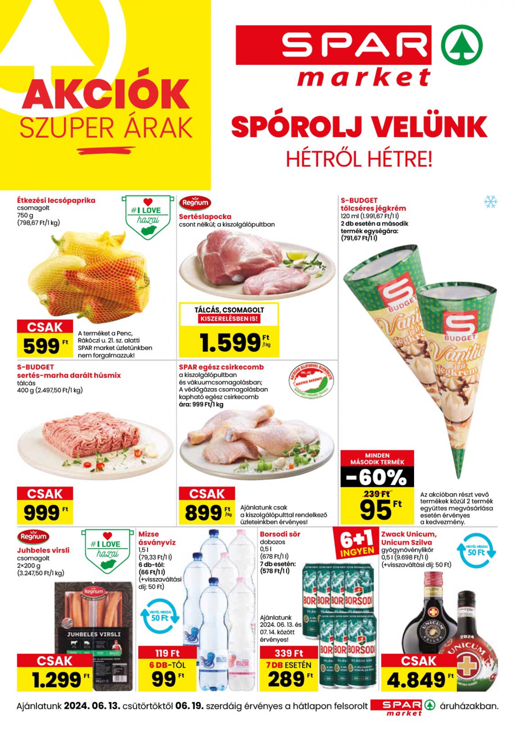 spar - Aktuális újság SPAR market 06.13. - 06.19. - page: 1