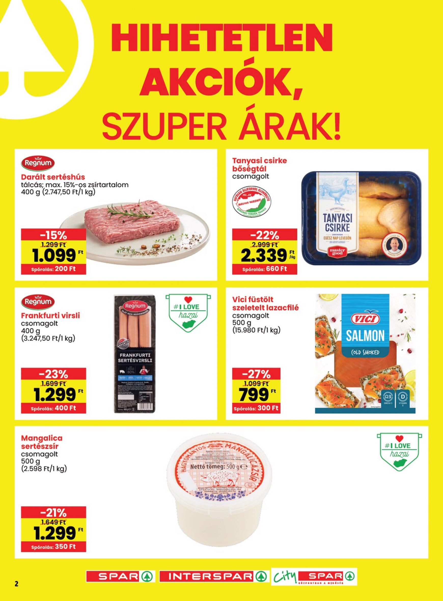 spar - Aktuális újság SPAR - Hihetetlen akciók 07.25. - 07.31. - page: 2