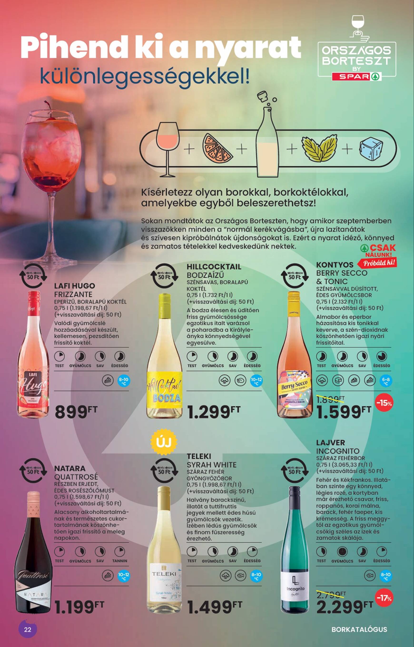 spar - Aktuális újság SPAR - Őszi borkatalógus 09.04. - 09.25. - page: 22