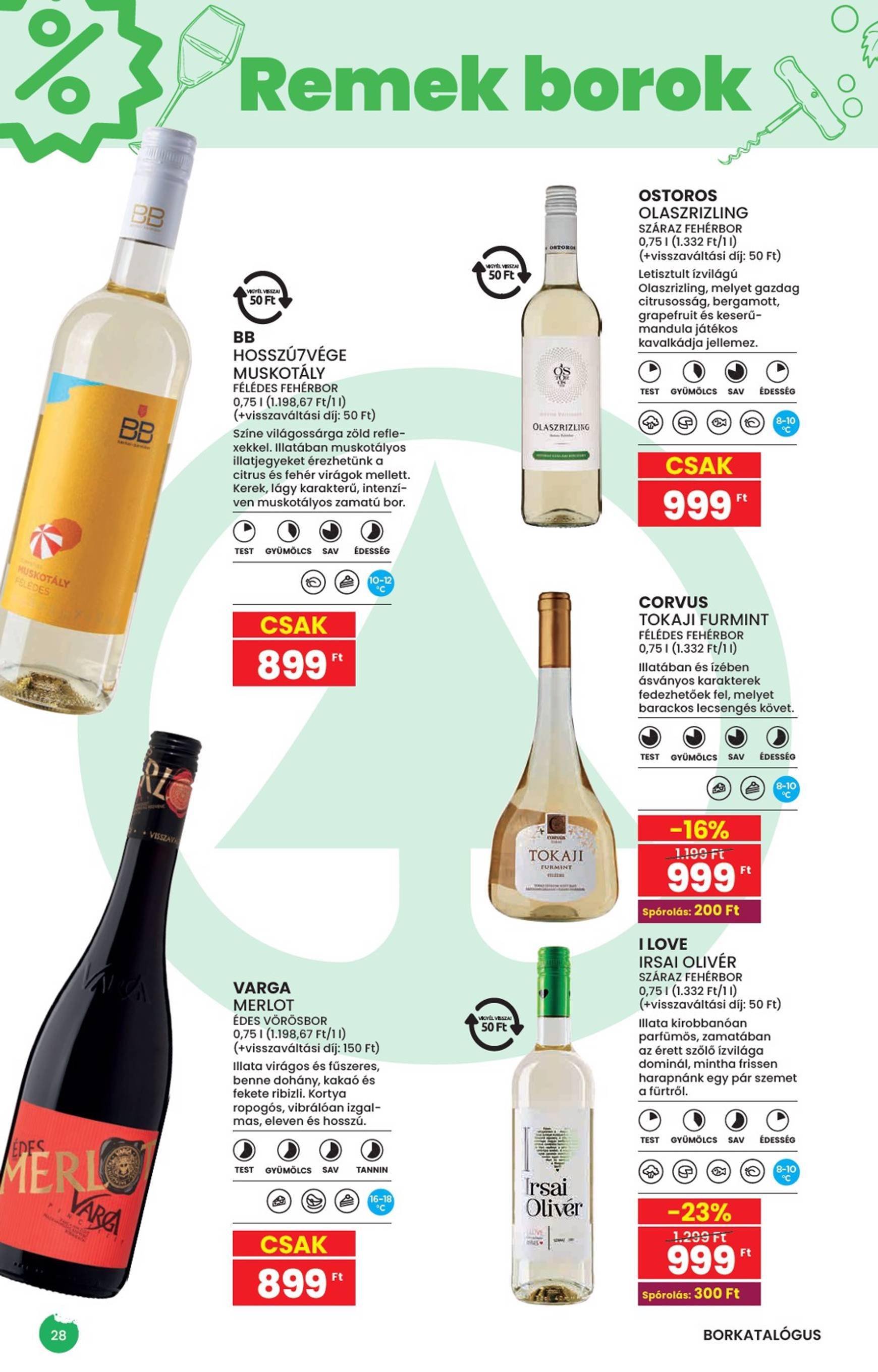 spar - Aktuális újság SPAR - Őszi borkatalógus 09.04. - 09.25. - page: 28