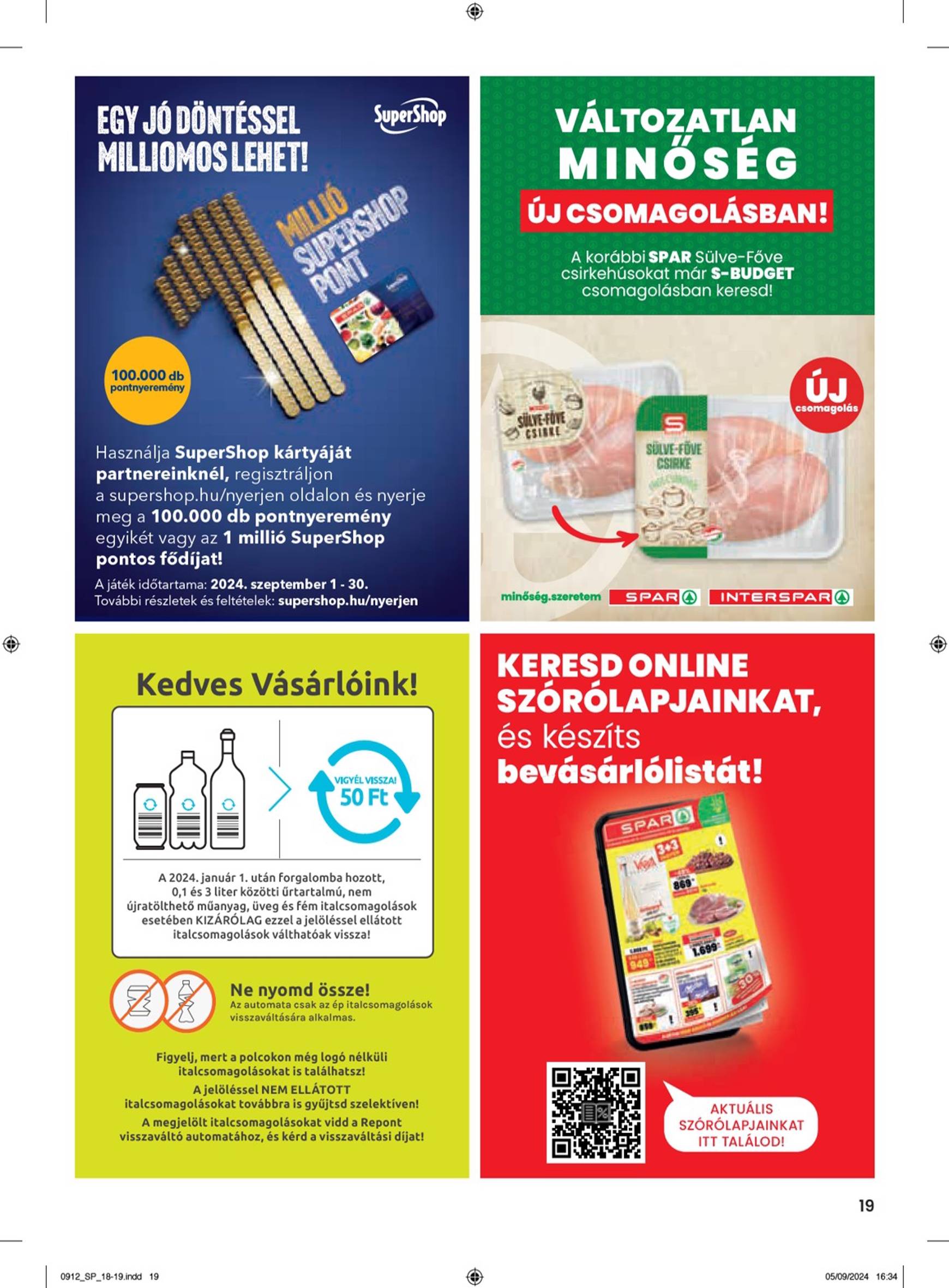 spar - Aktuális újság SPAR 09.12. - 09.18. - page: 19