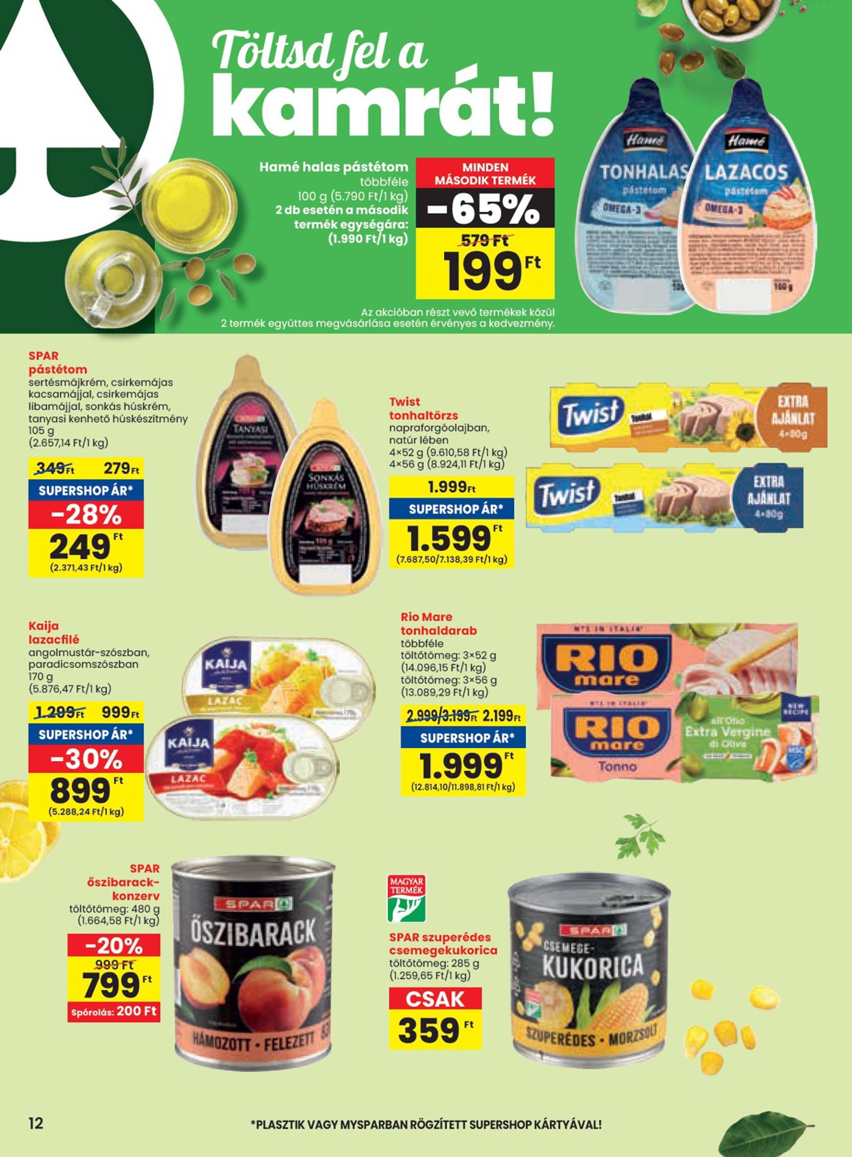 spar - Aktuális újság SPAR 09.12. - 09.18. - page: 12