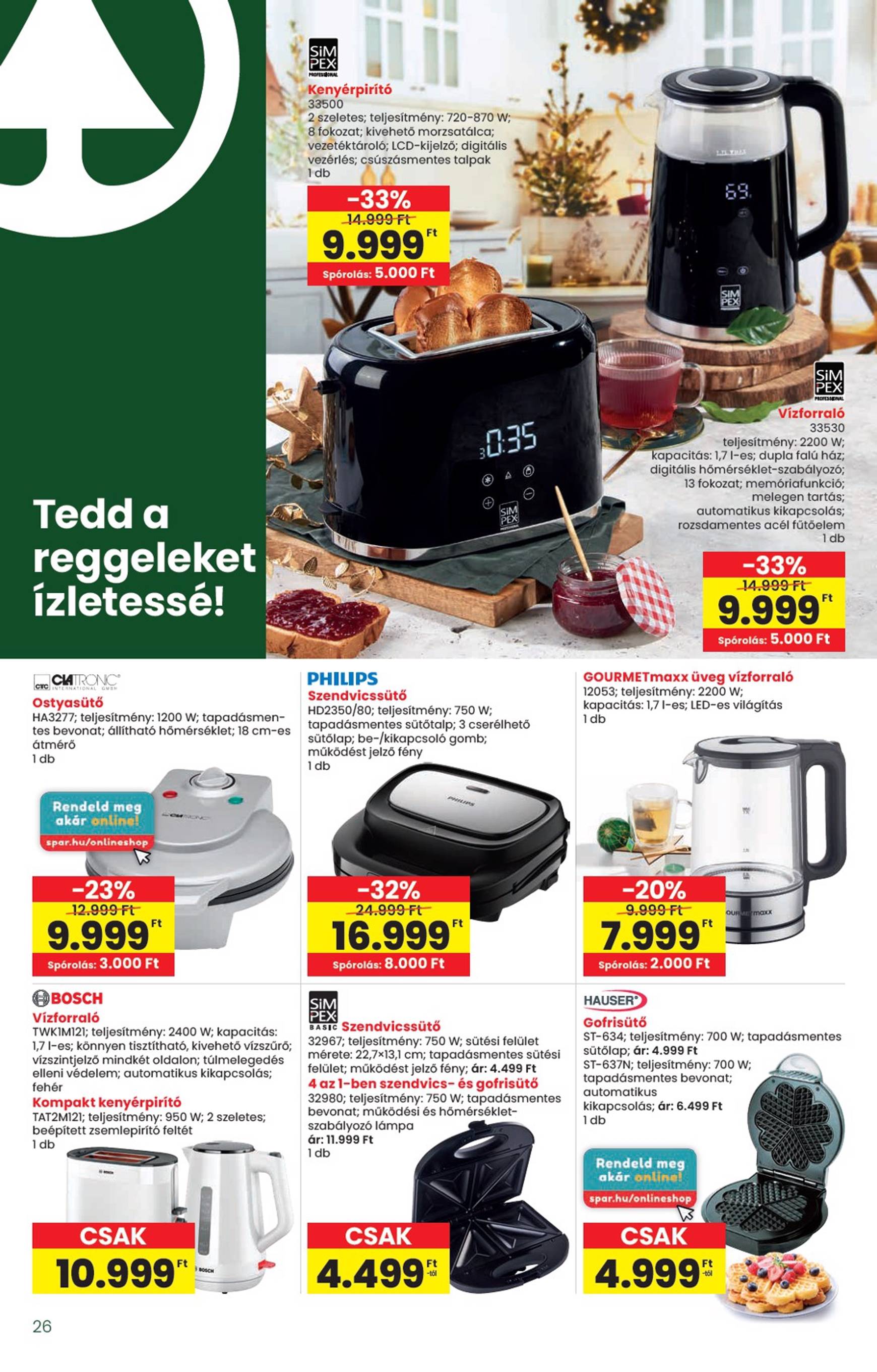 spar - INTERSPAR - Ajándék katalógus akciós újság, érvényes 10.16. - 11.13. - page: 26