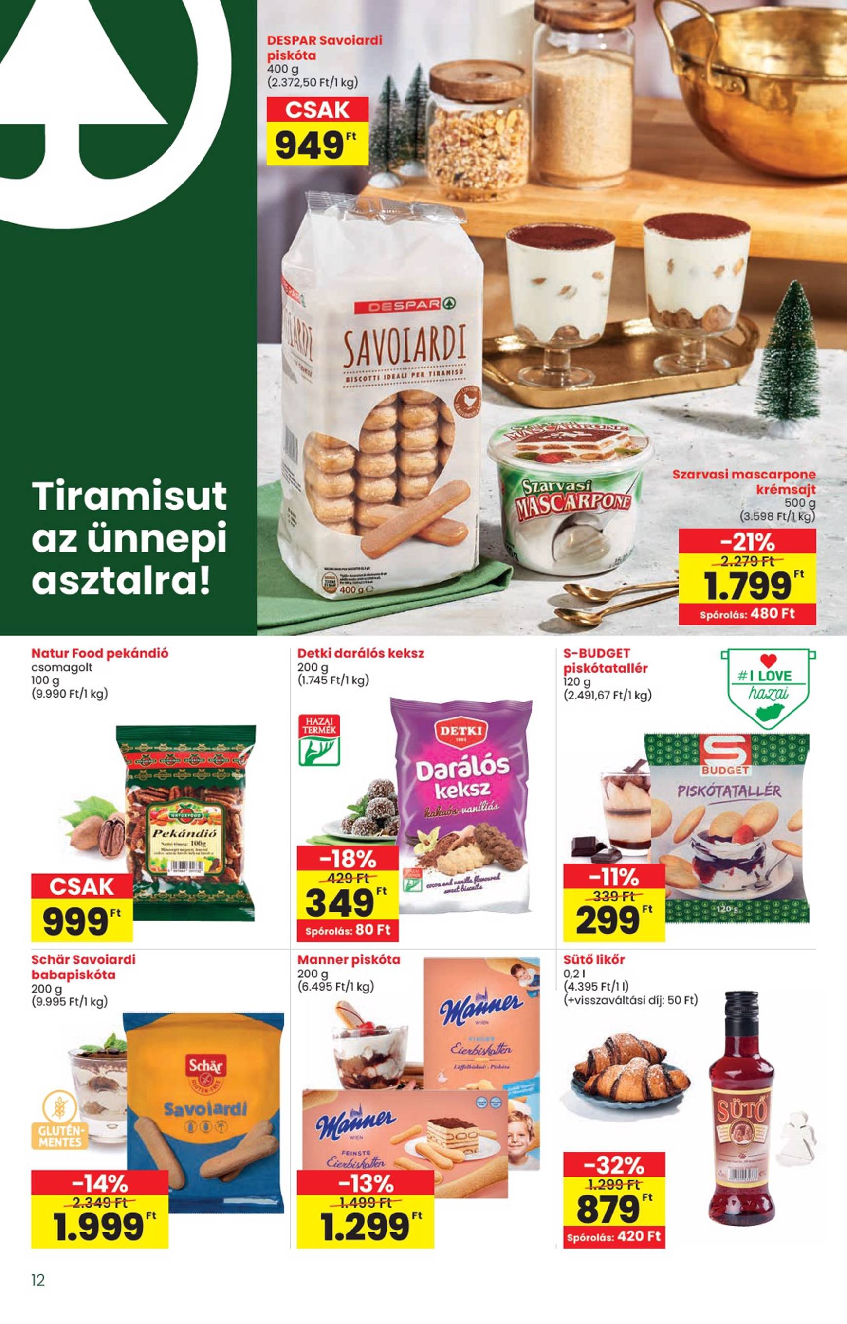 spar - INTERSPAR - Ajándék katalógus akciós újság, érvényes 10.16. - 11.13. - page: 12