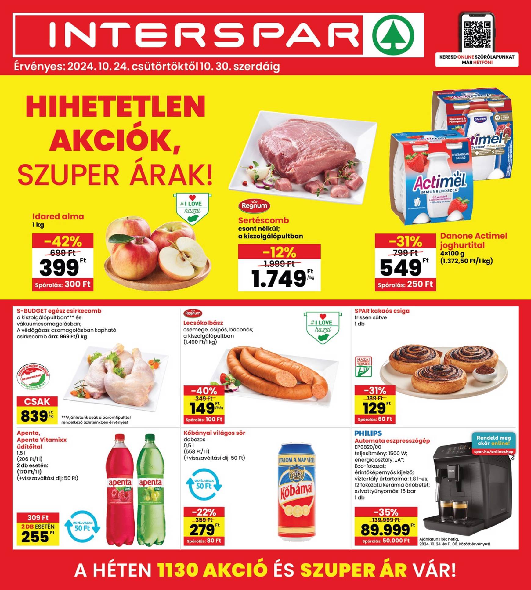 spar - INTERSPAR akciós újság, érvényes 10.24. - 10.30.