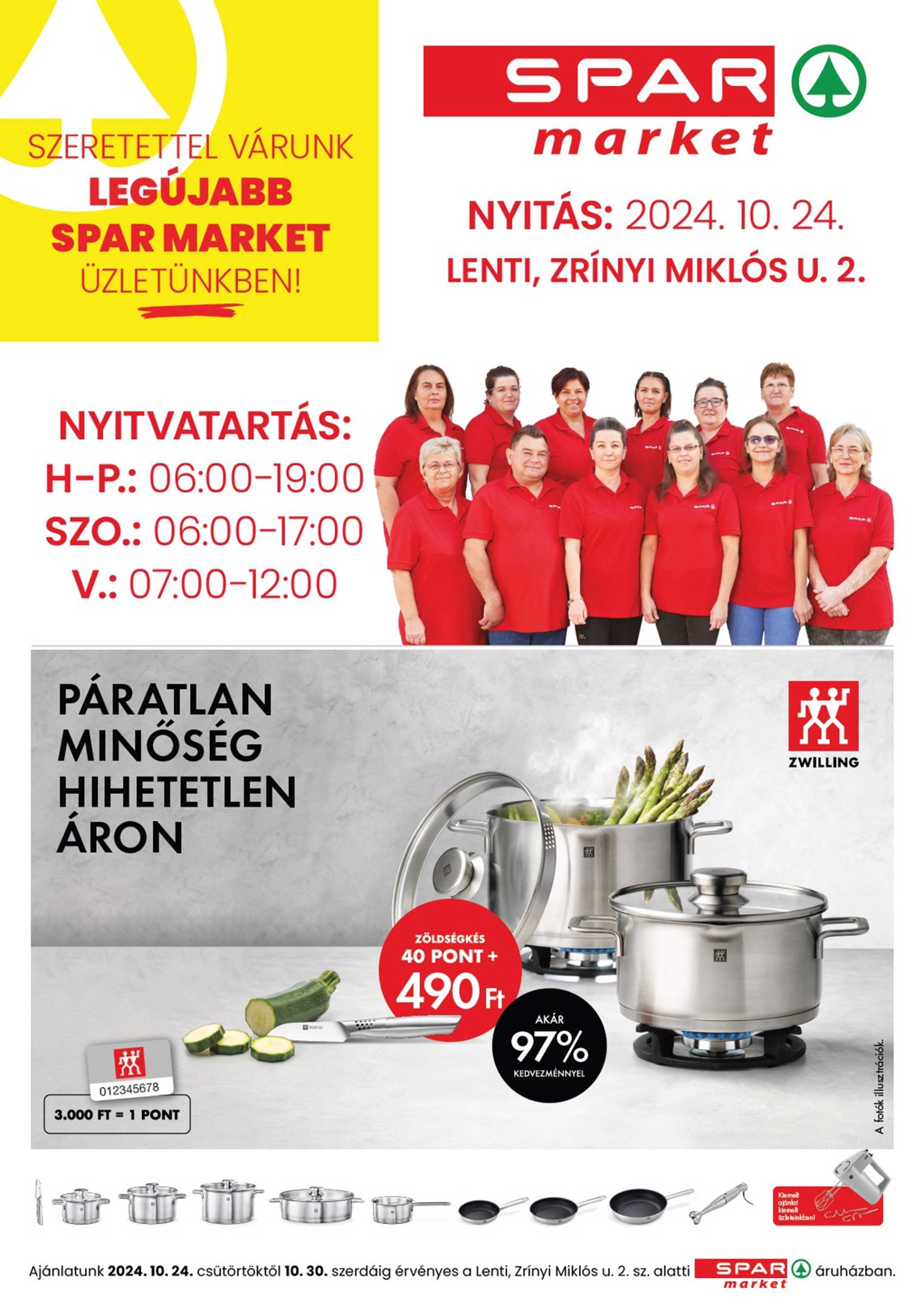 spar - SPAR - Market Lenti nyitó akciós újság, érvényes 10.24. - 10.30.