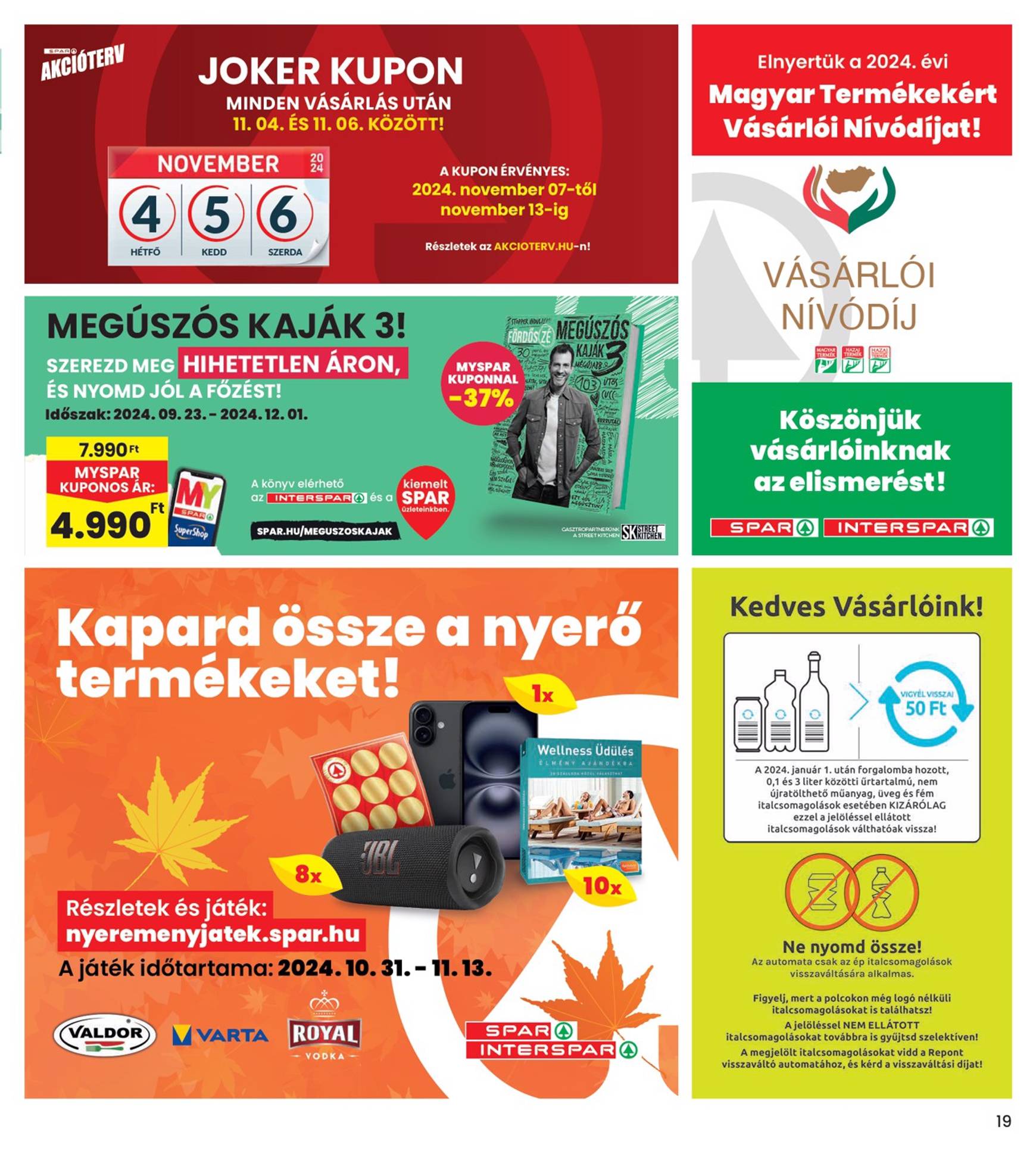 spar - INTERSPAR akciós újság, érvényes 10.31. - 11.06. - page: 19