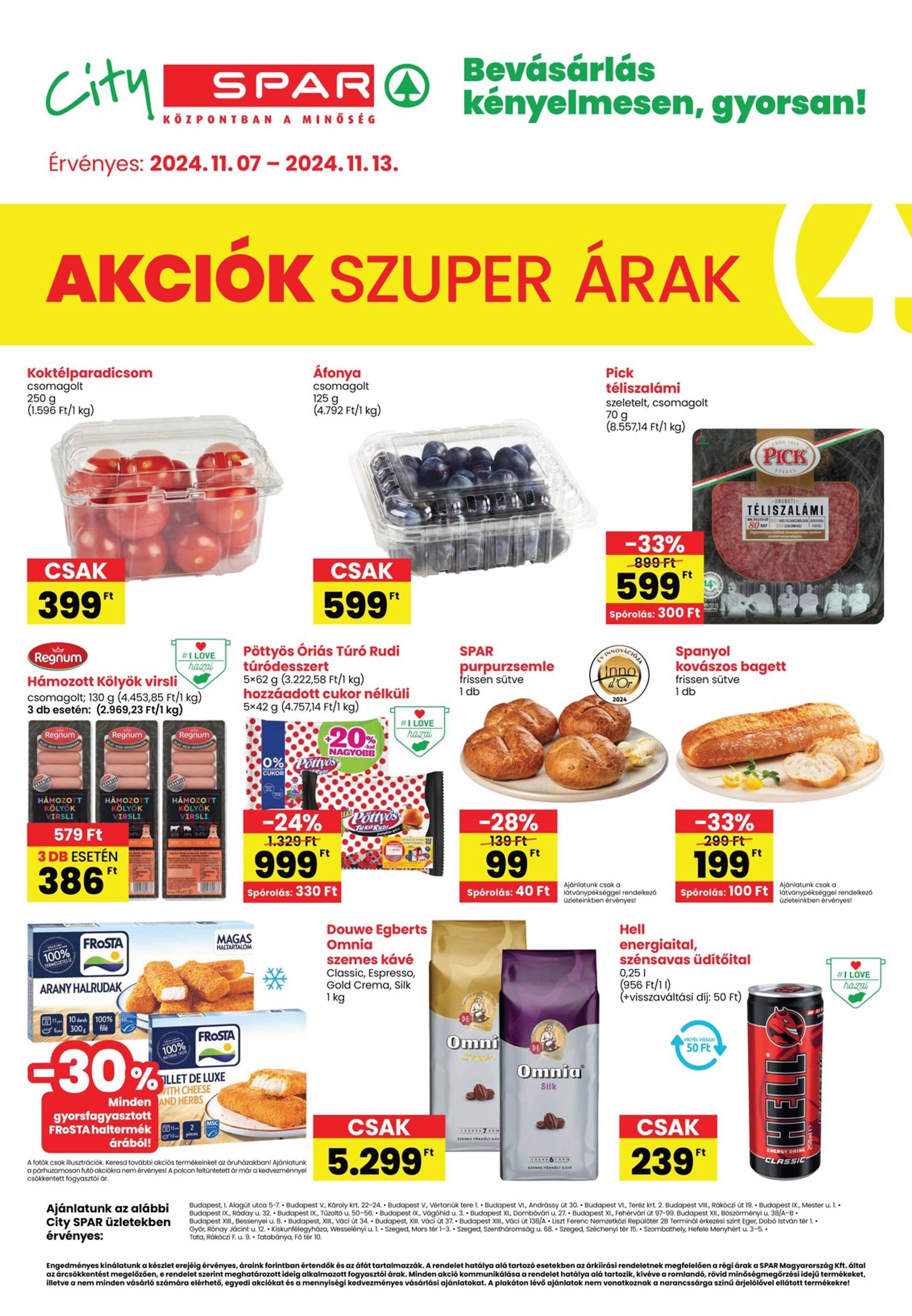 spar - City SPAR akciós újság, érvényes 11.07. - 11.13.