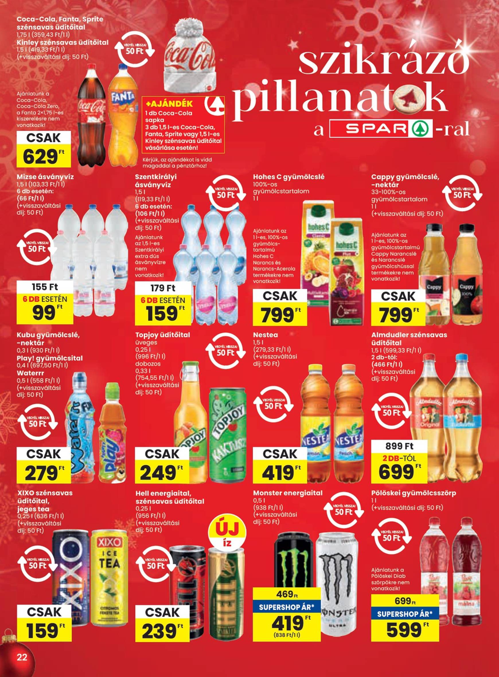 spar - SPAR akciós újság, érvényes 12.05. - 12.11. - page: 22