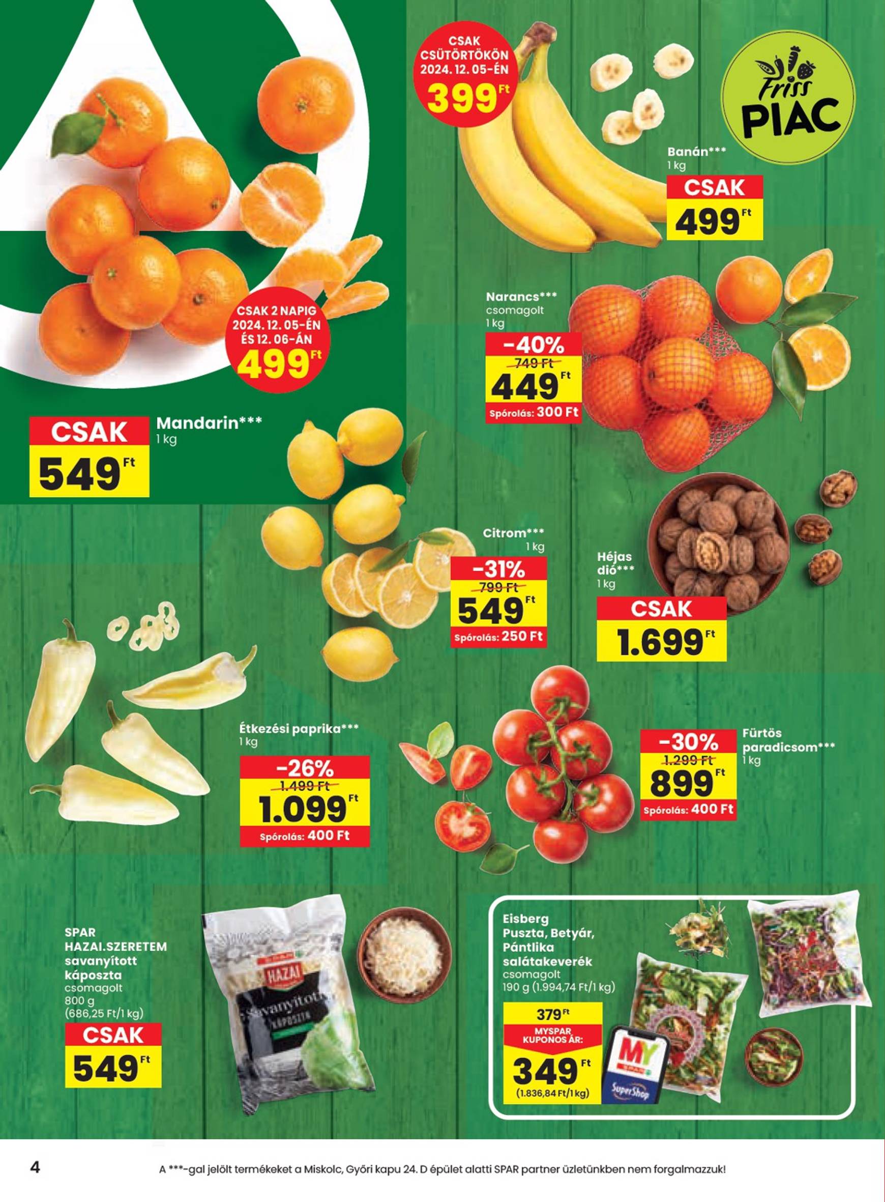 spar - SPAR akciós újság, érvényes 12.05. - 12.11. - page: 4