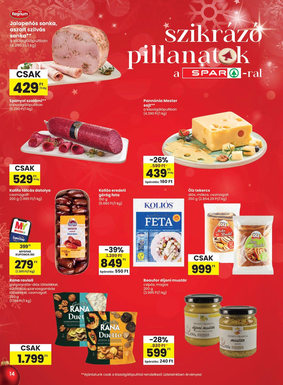 spar - SPAR akciós újság, érvényes 12.12. - 12.18. - page: 14