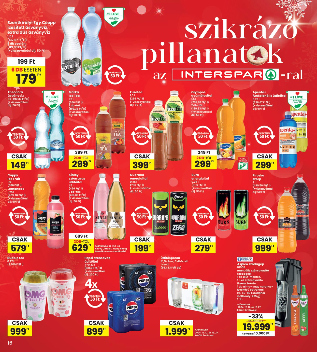 spar - INTERSPAR akciós újság, érvényes 12.12. - 12.18. - page: 16