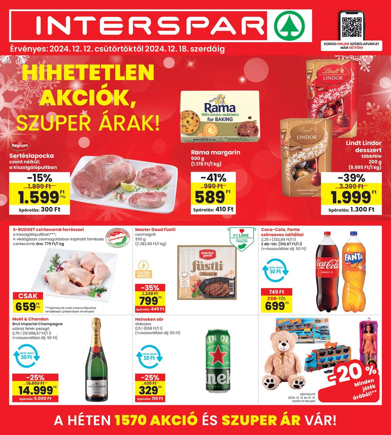 spar - INTERSPAR akciós újság, érvényes 12.12. - 12.18.