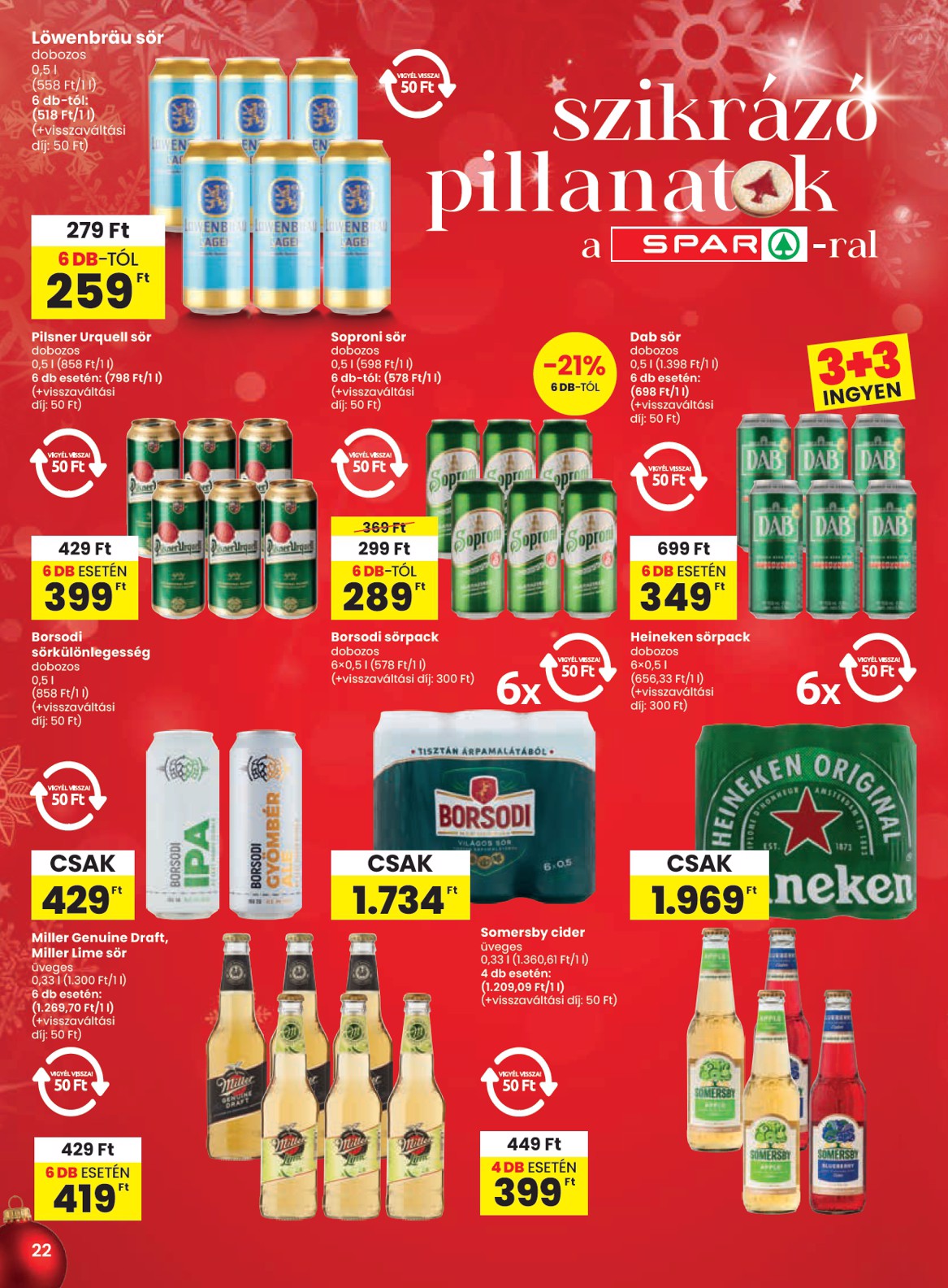 spar - SPAR akciós újság, érvényes 12.19. - 12.27. - page: 22