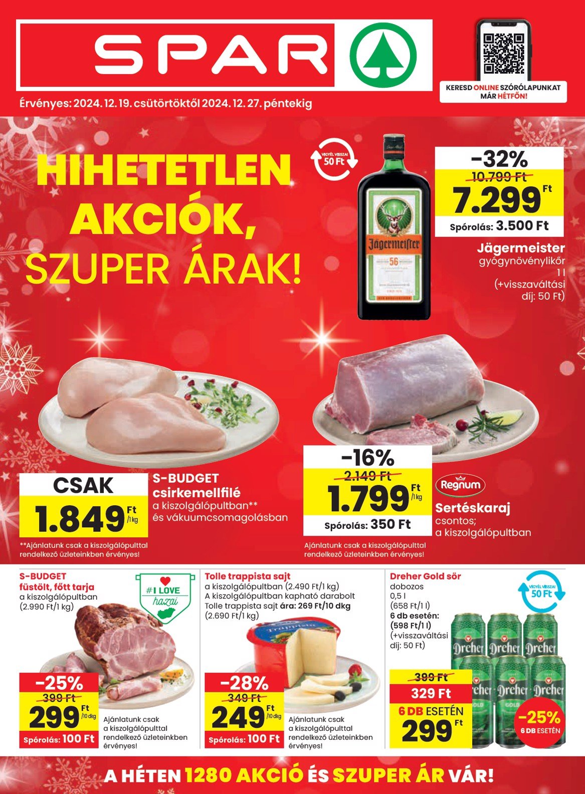 spar - SPAR akciós újság, érvényes 12.19. - 12.27.