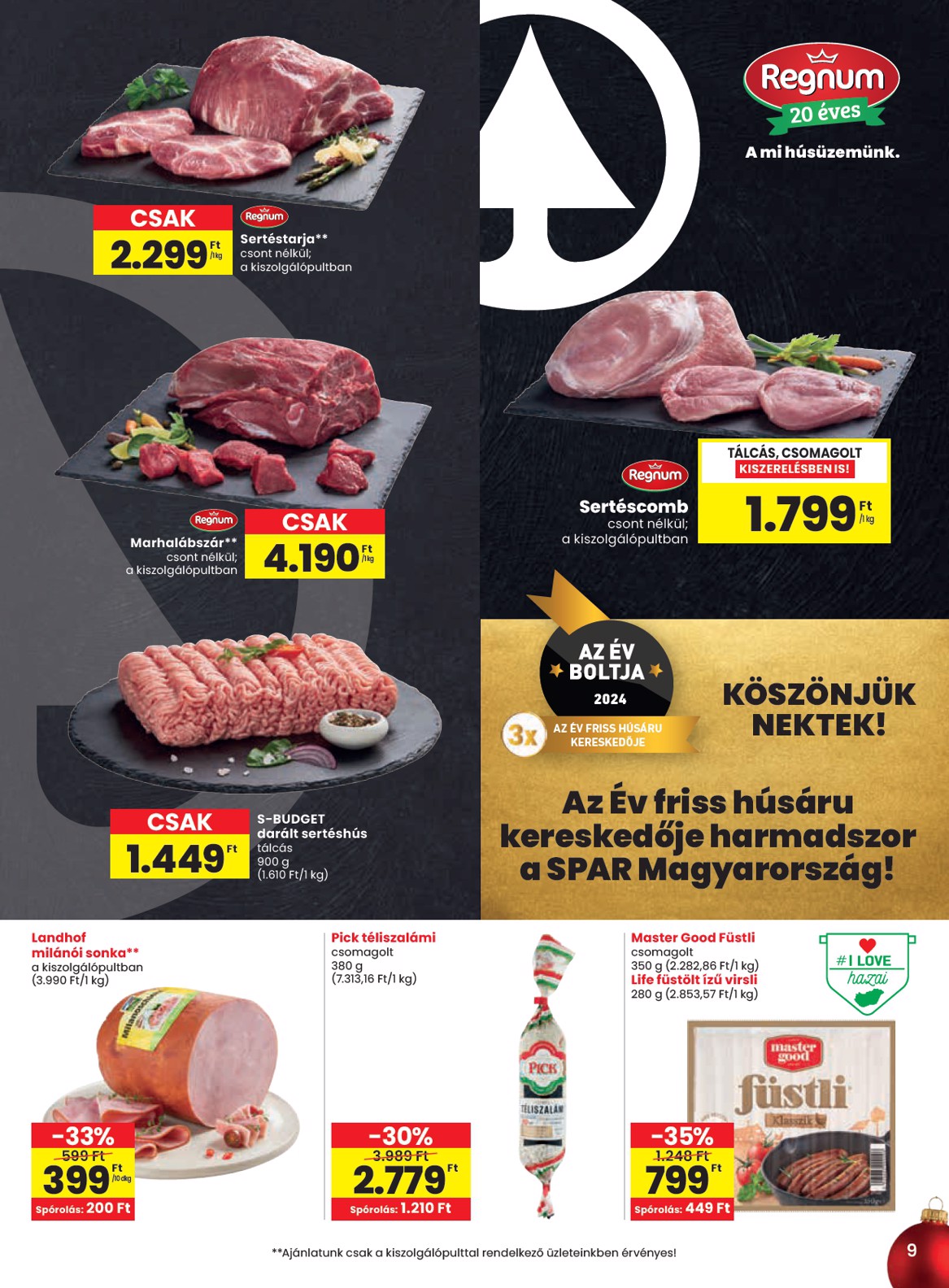 spar - SPAR akciós újság, érvényes 12.19. - 12.27. - page: 9