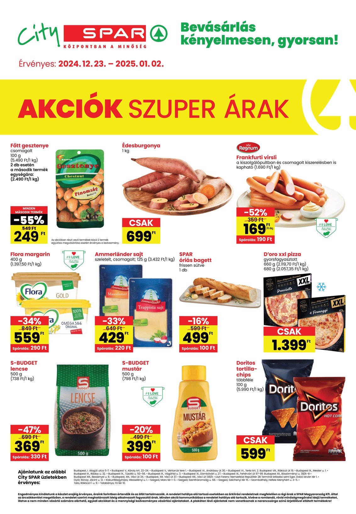 spar - City SPAR akciós újság, érvényes 12.23. - 01.02.