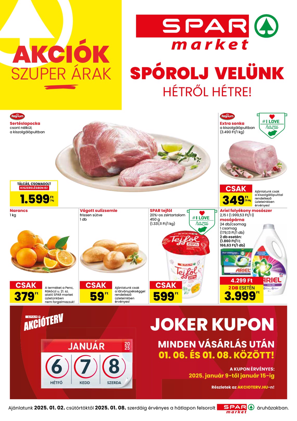 spar - SPAR - Market akciós újság, érvényes 01.02. - 01.08.