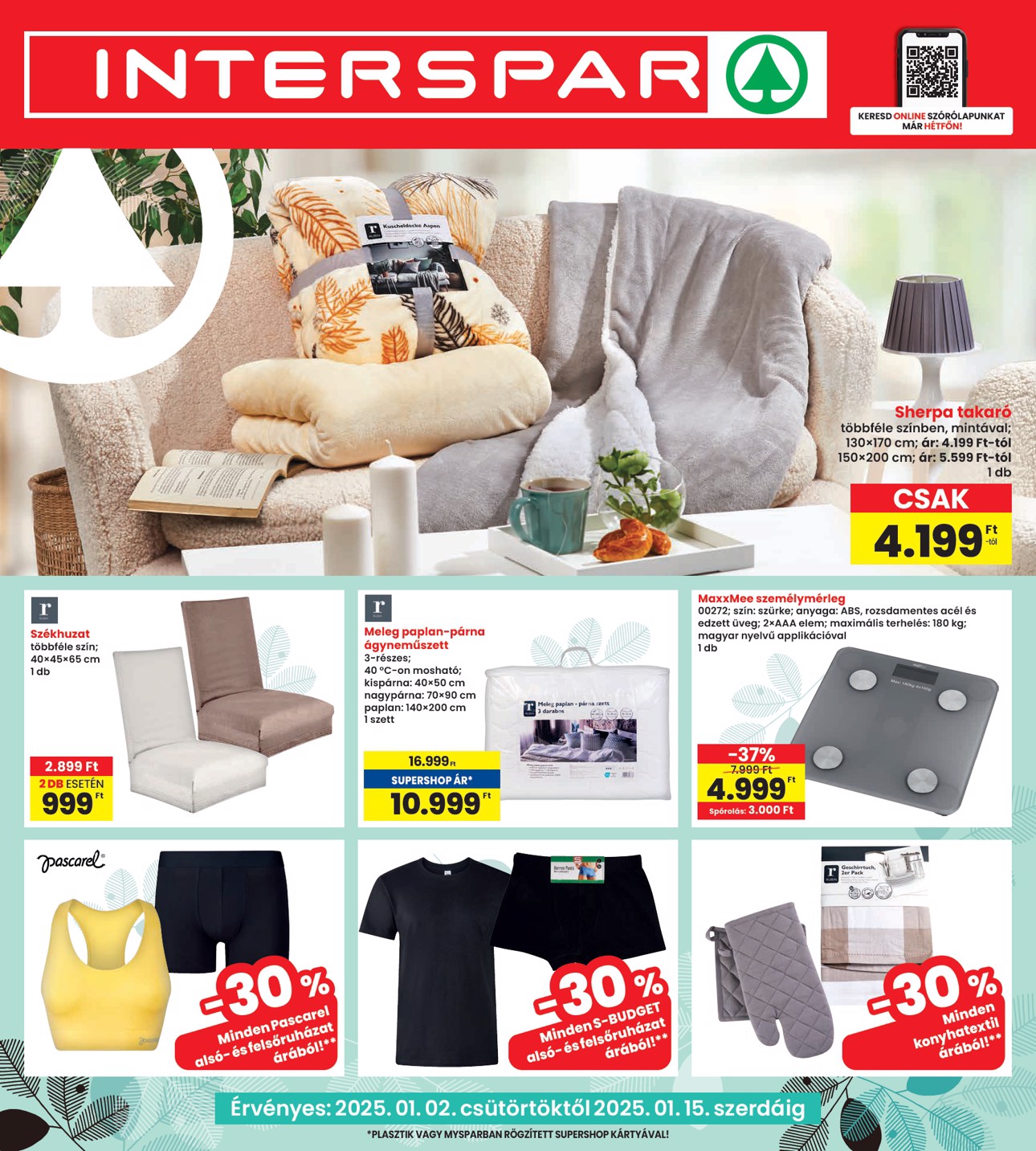 spar - INTERSPAR - Fehér hetek katalógus akciós újság, érvényes 01.02. - 01.15.