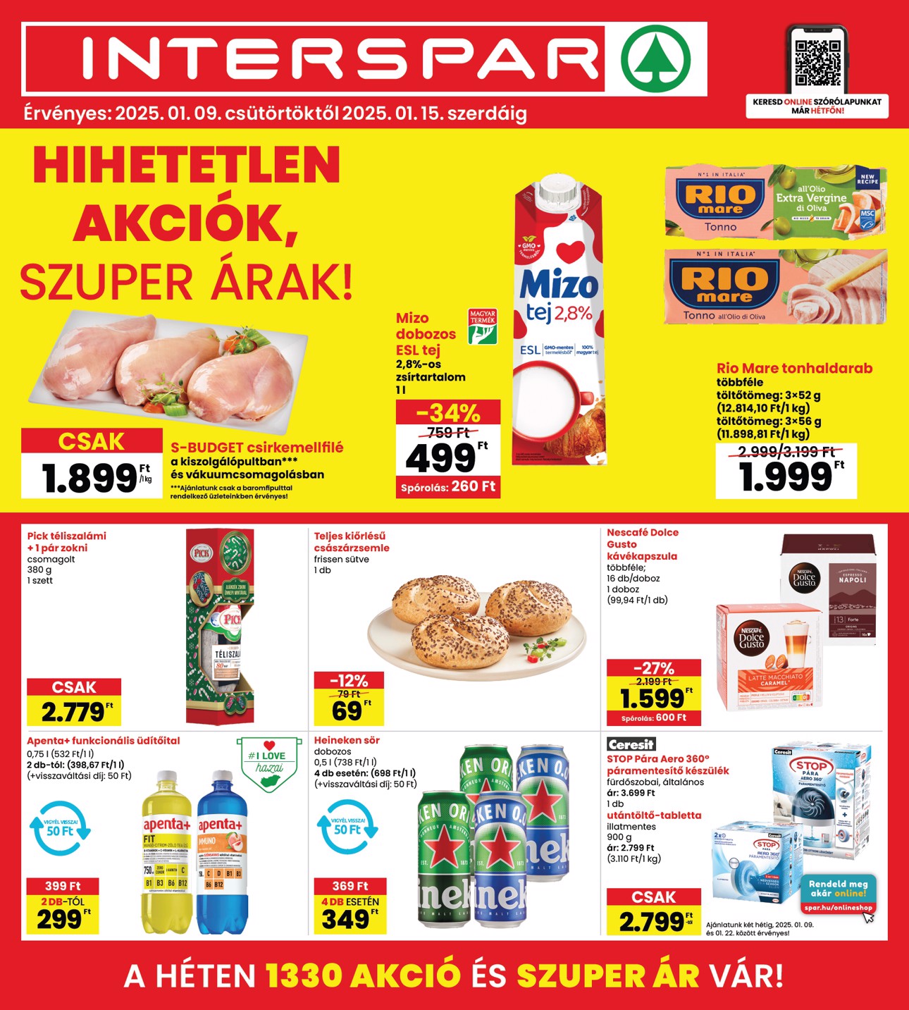 spar - INTERSPAR akciós újság, érvényes 01.09. - 01.15.