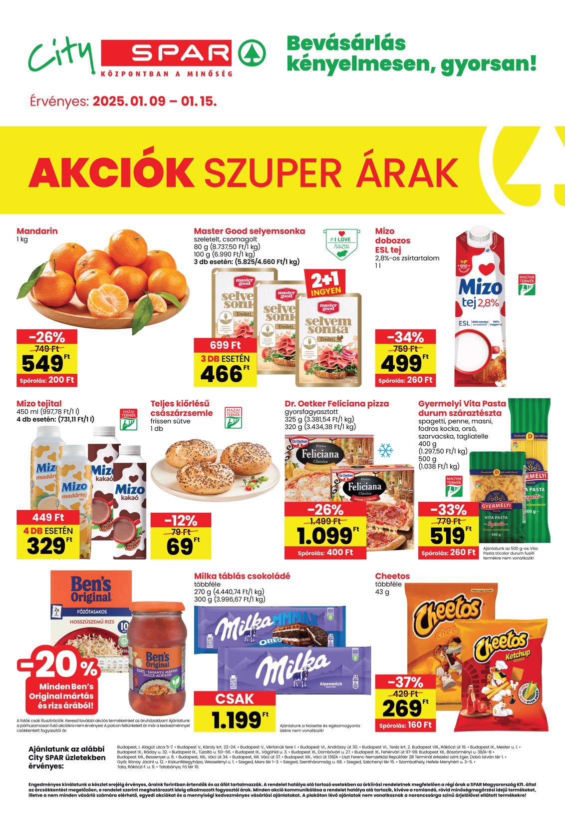 spar - City SPAR akciós újság, érvényes 01.09. - 01.15.