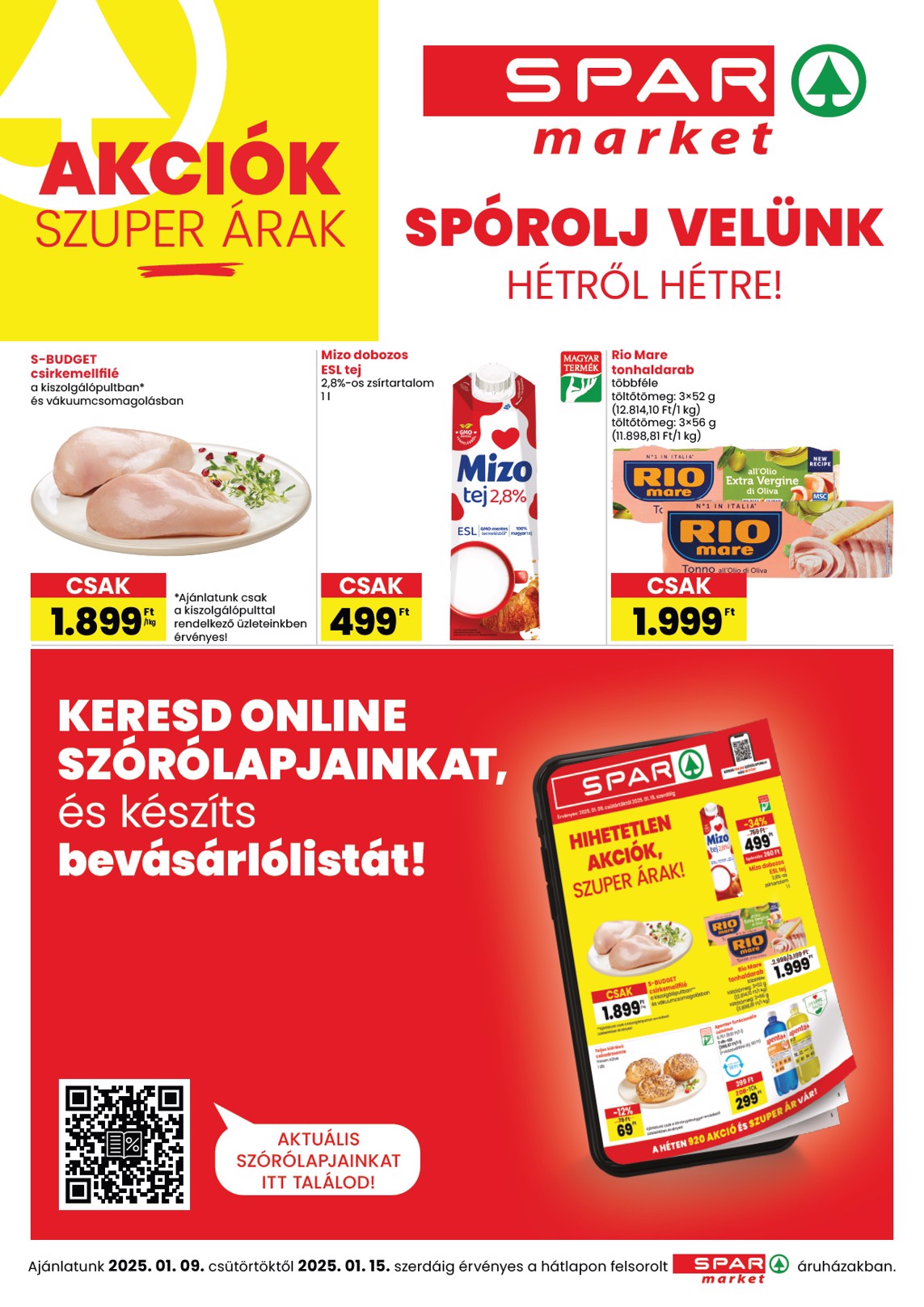 spar - SPAR - Market akciós újság, érvényes 01.09. - 01.15.