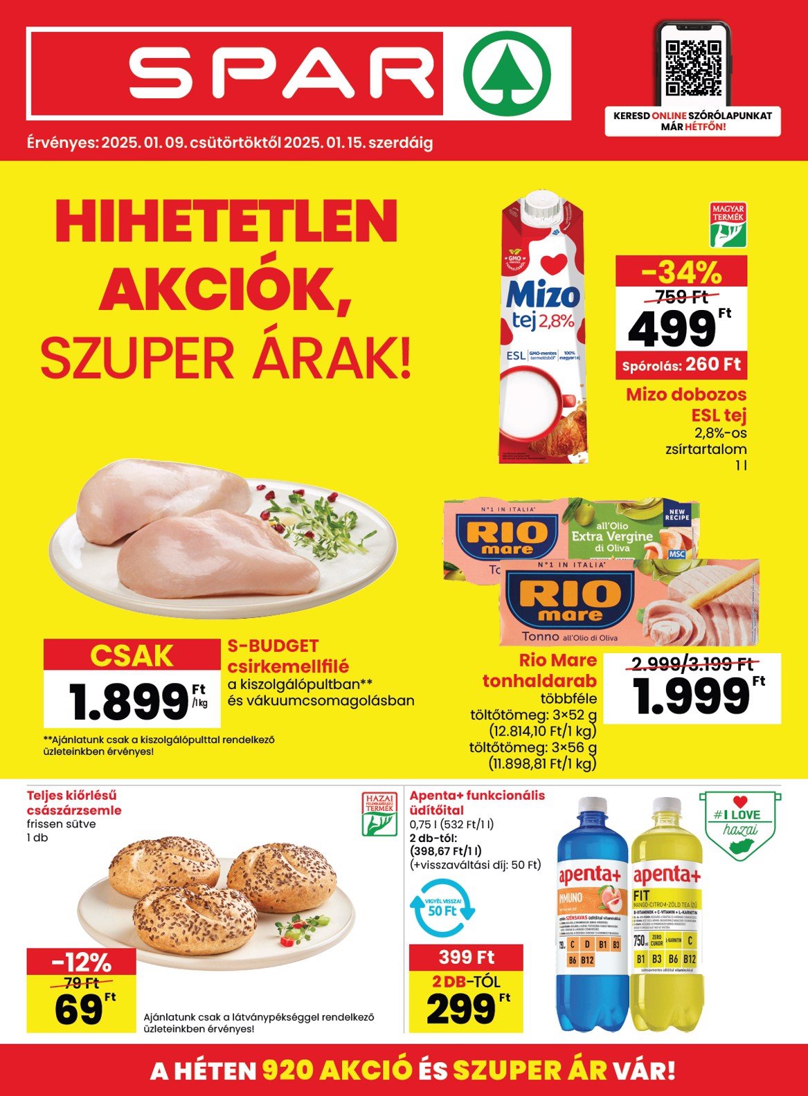 spar - SPAR akciós újság, érvényes 01.09. - 01.15.