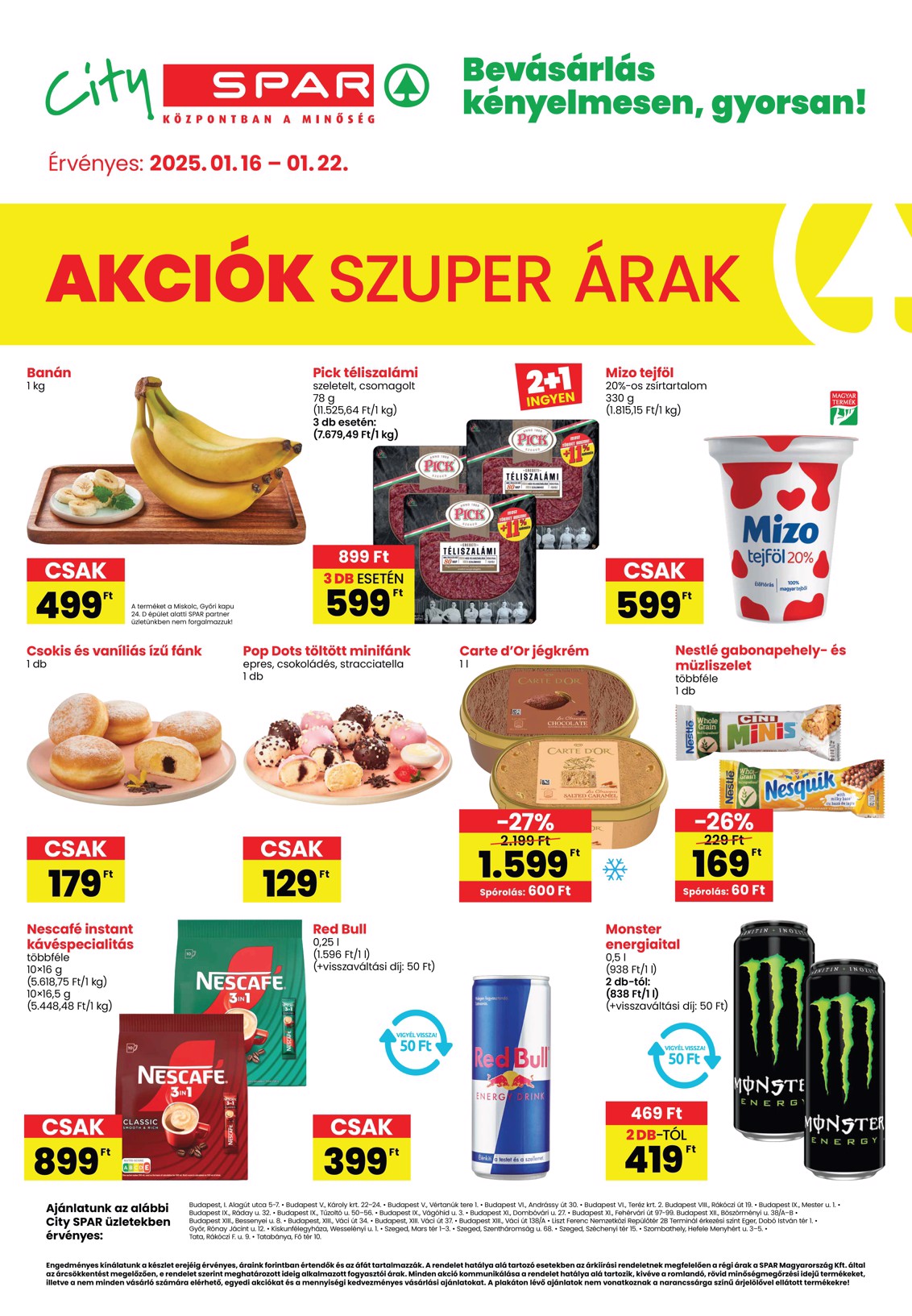 spar - City SPAR akciós újság, érvényes 01.16. - 01.22.