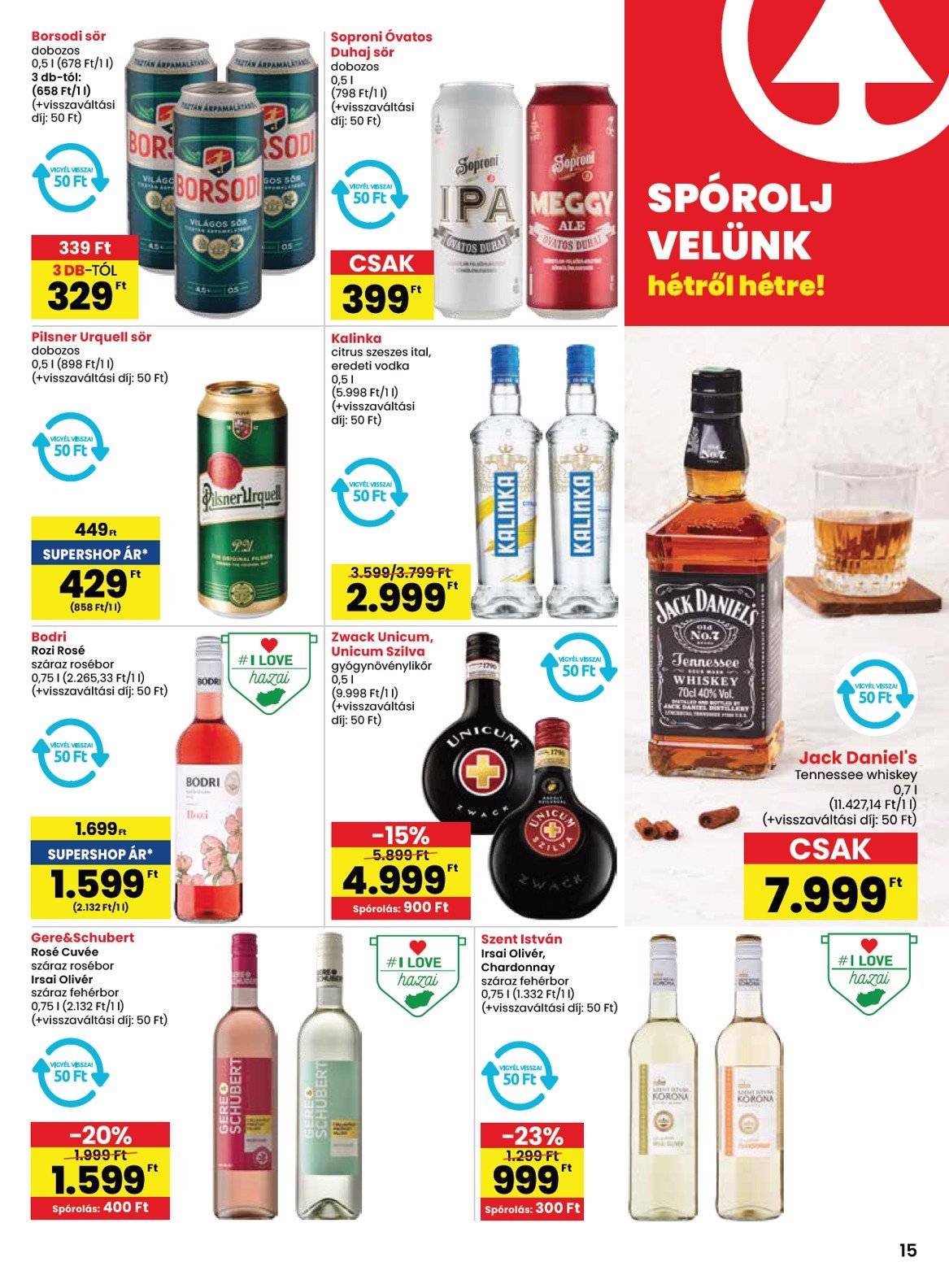 spar - SPAR akciós újság, érvényes 01.16. - 01.22. - page: 15