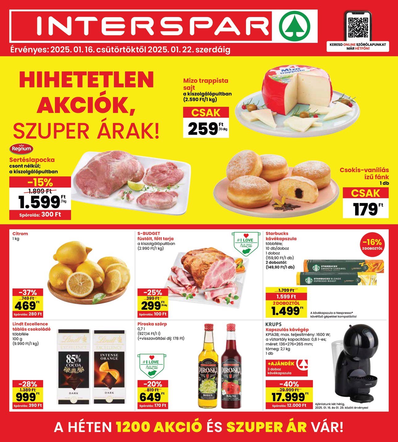 spar - INTERSPAR akciós újság, érvényes 01.16. - 01.22.