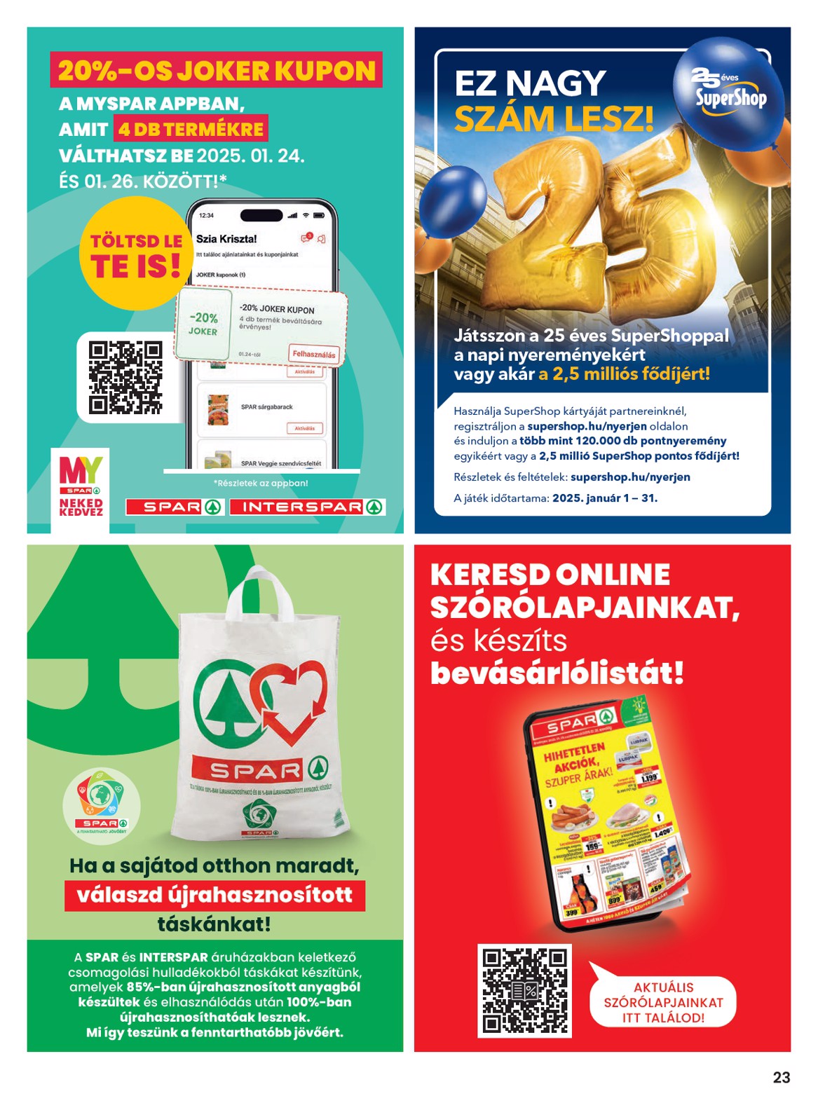 spar - SPAR akciós újság, érvényes 01.23. - 01.29. - page: 23