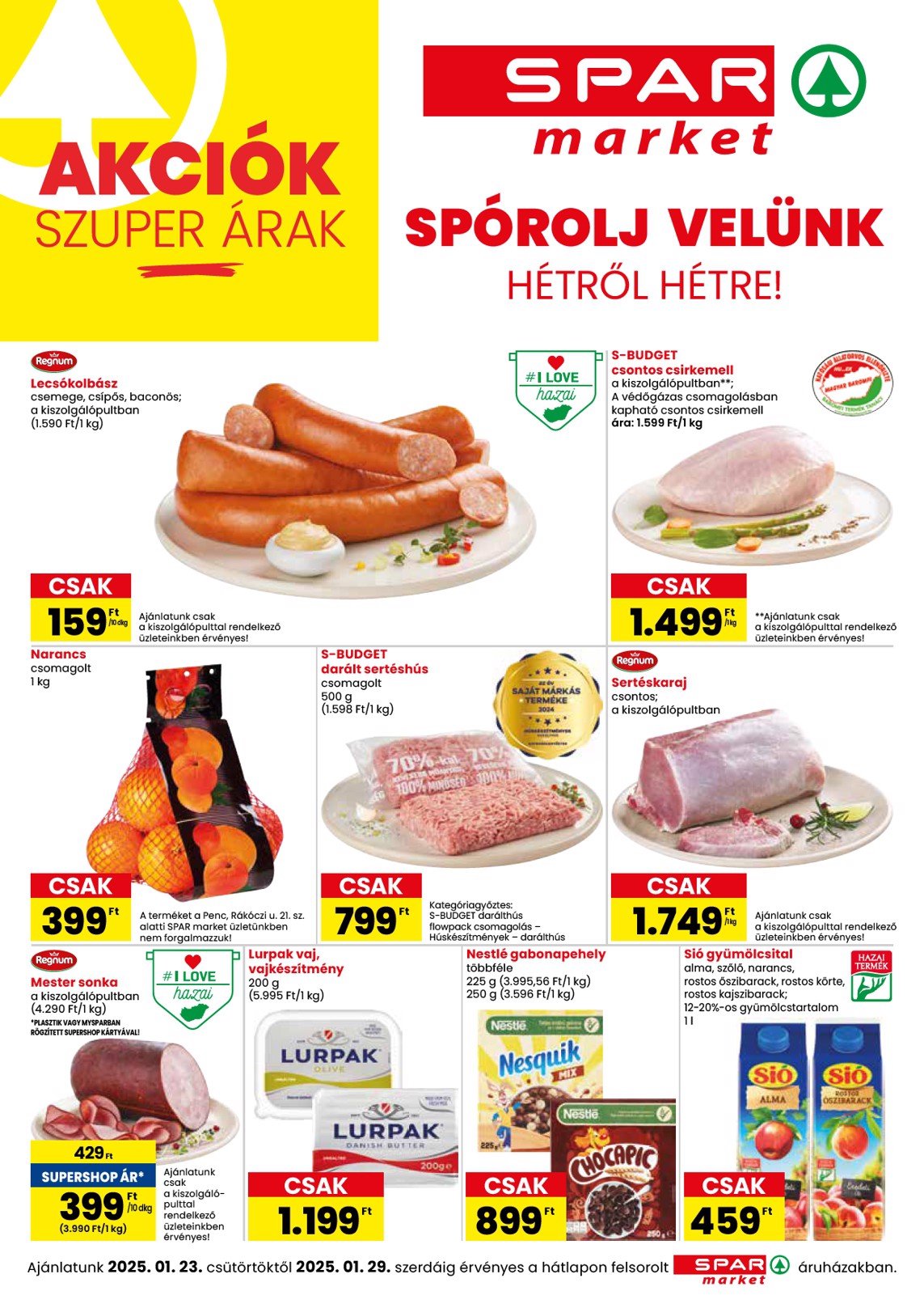 spar - SPAR - Market akciós újság, érvényes 01.23. - 01.29.