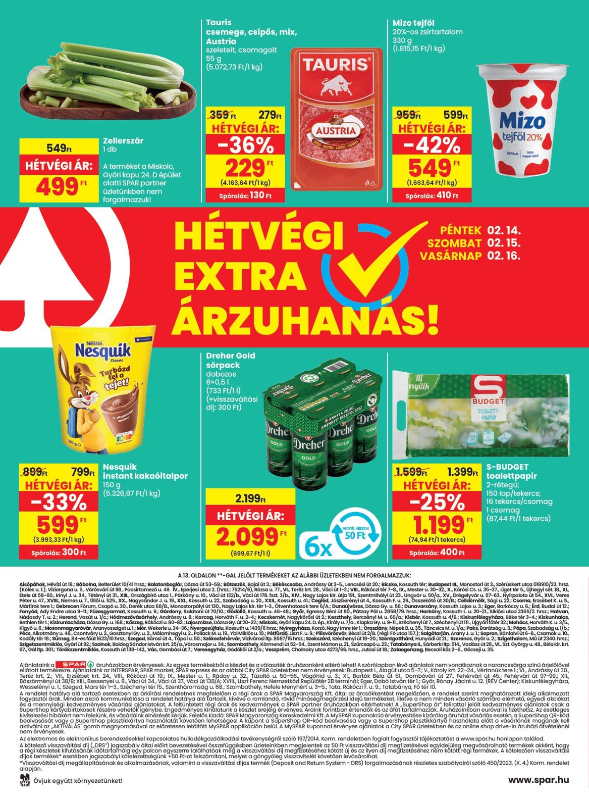 spar - SPAR akciós újság, érvényes 02.13. - 02.19. - page: 20