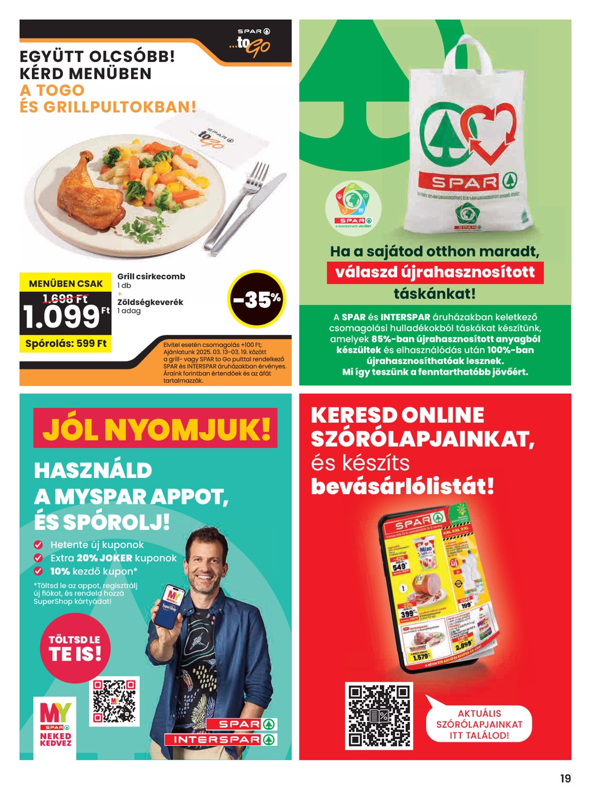 spar - SPAR akciós újság, érvényes 03.13. - 03.19. - page: 19