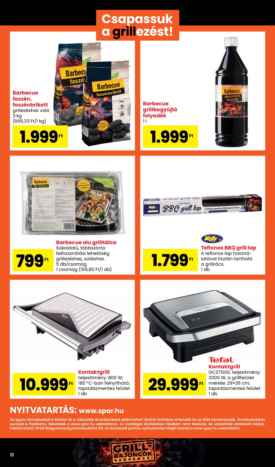 spar - SPAR - Grill katalógus akciós újság, érvényes 05.02. - 05.31. - page: 12