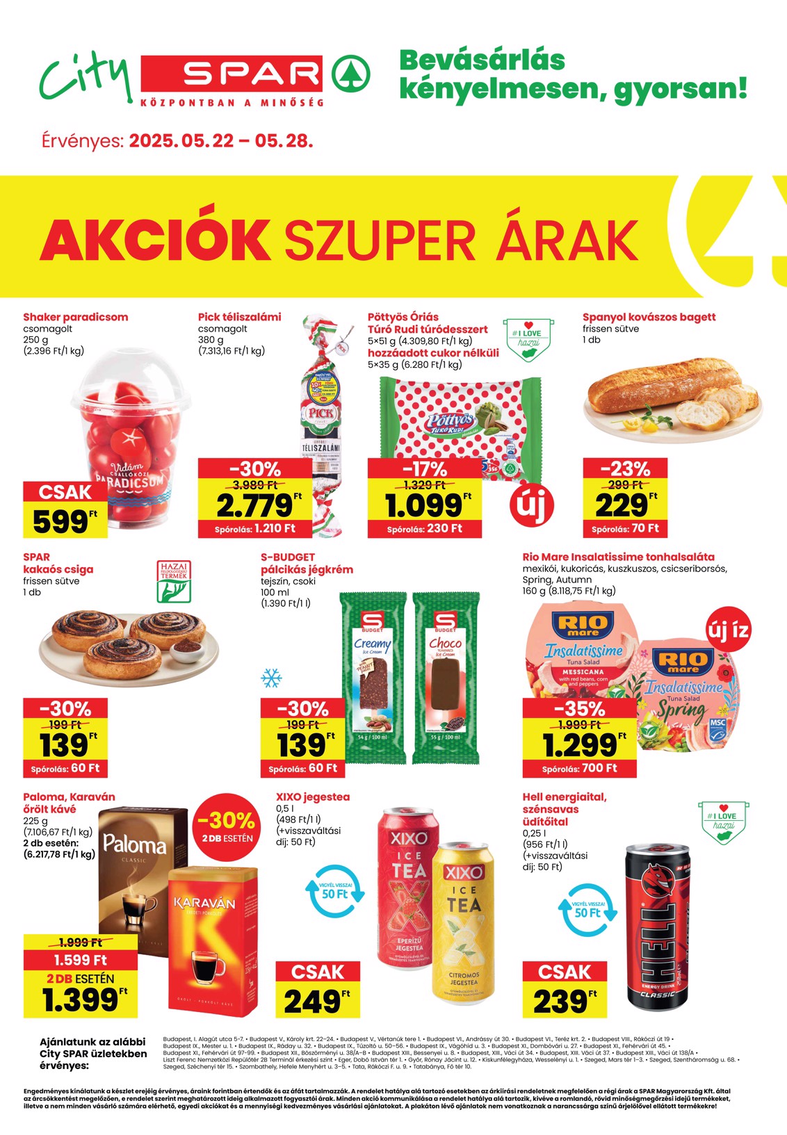 spar - City SPAR akciós újság, érvényes 05.22. - 05.28.