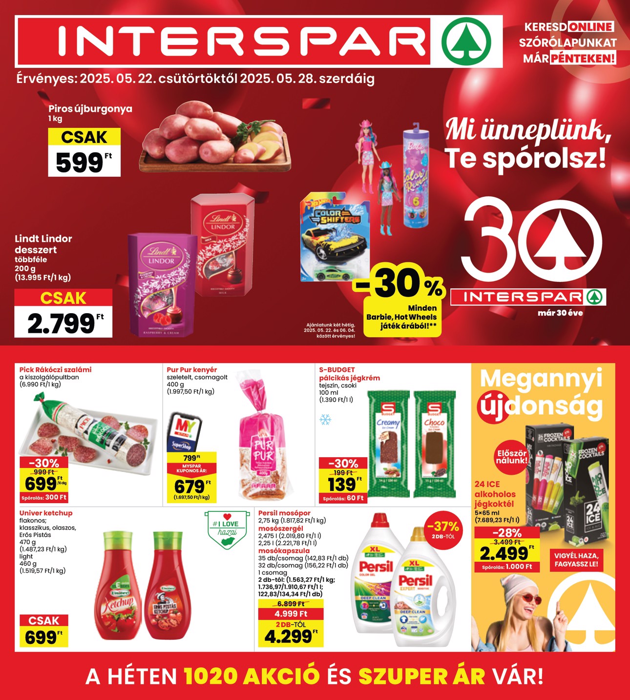 spar - INTERSPAR akciós újság, érvényes 05.22. - 05.28. - page: 1