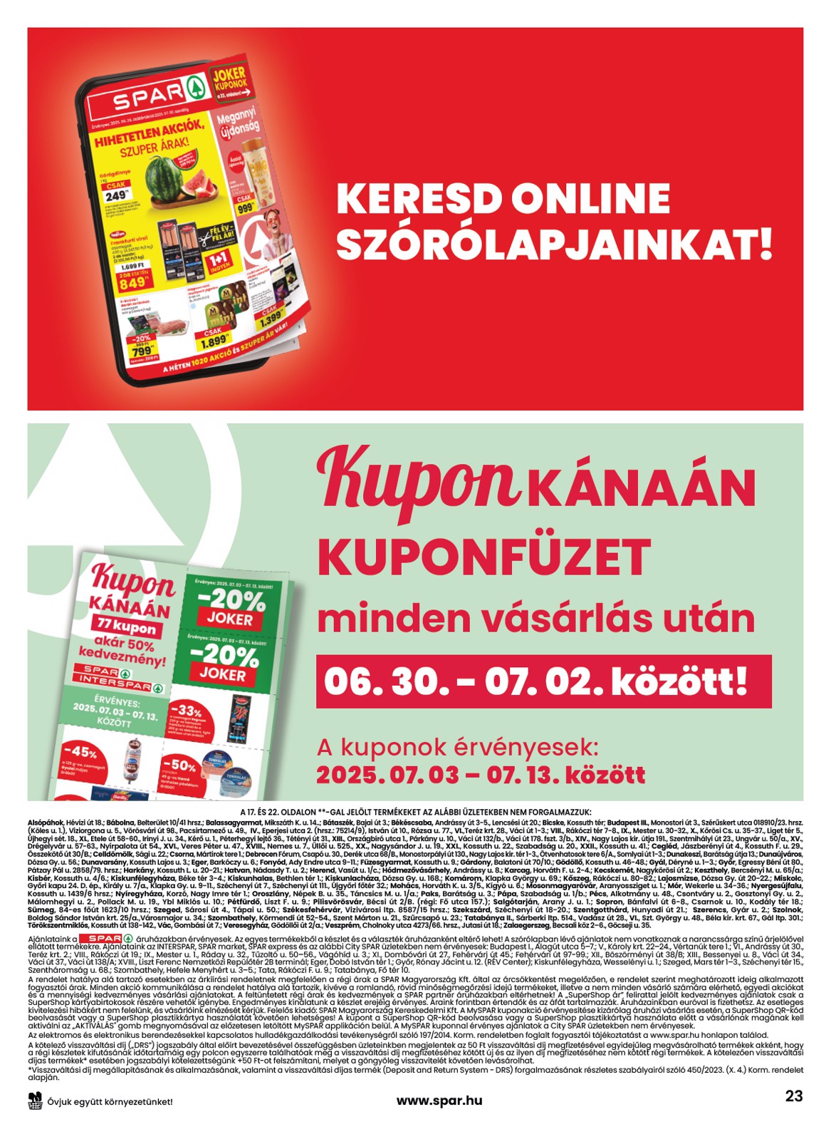spar - SPAR akciós újság, érvényes 06.26. - 07.02. - page: 23