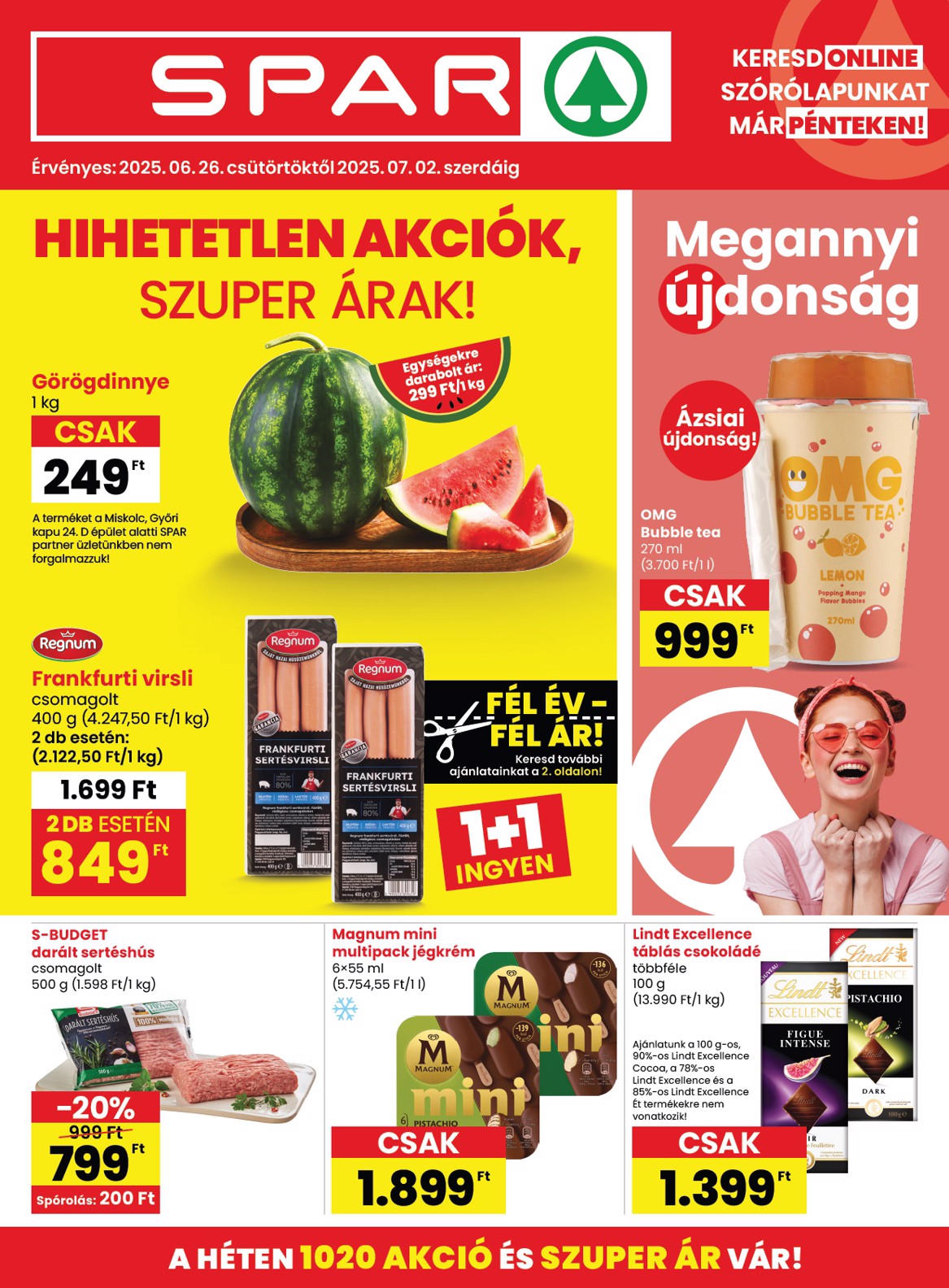 spar - SPAR akciós újság, érvényes 06.26. - 07.02.