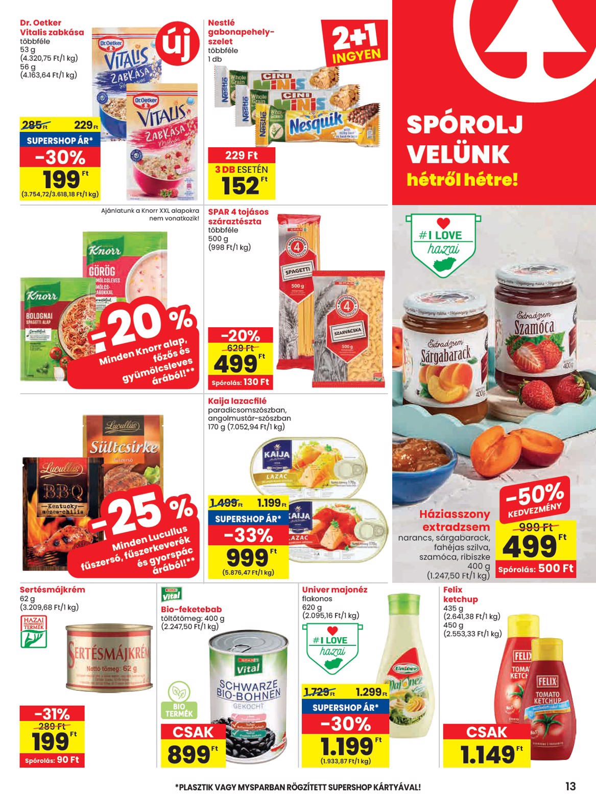 spar - SPAR akciós újság, érvényes 06.26. - 07.02. - page: 13