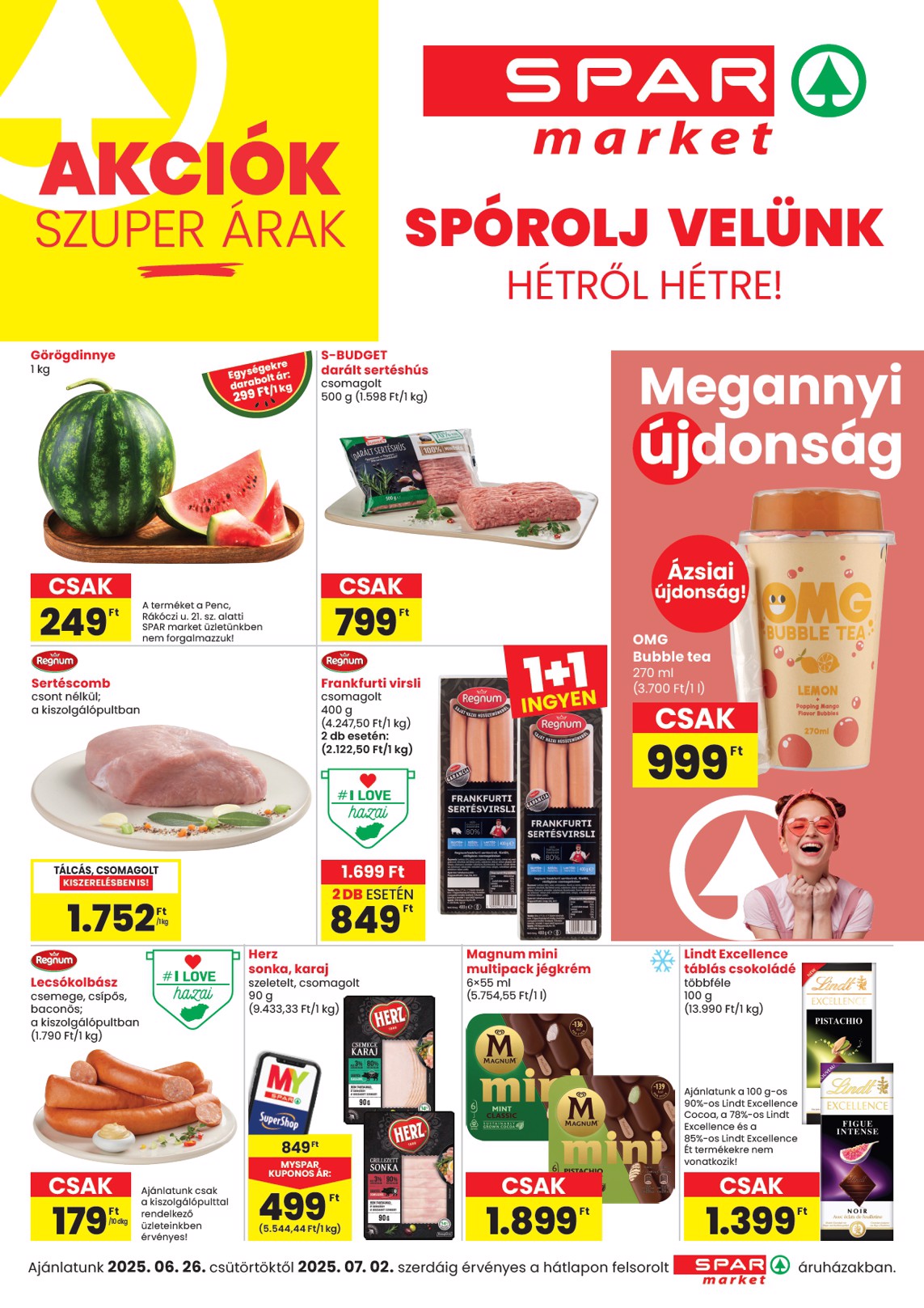 spar - SPAR - Market akciós újság, érvényes 06.26. - 07.02.