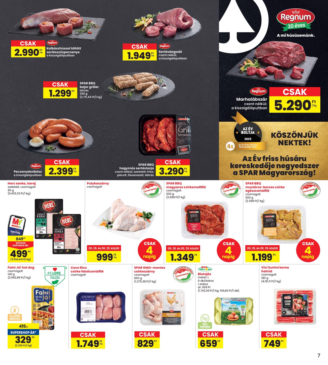 spar - INTERSPAR akciós újság, érvényes 06.26. - 07.02. - page: 7